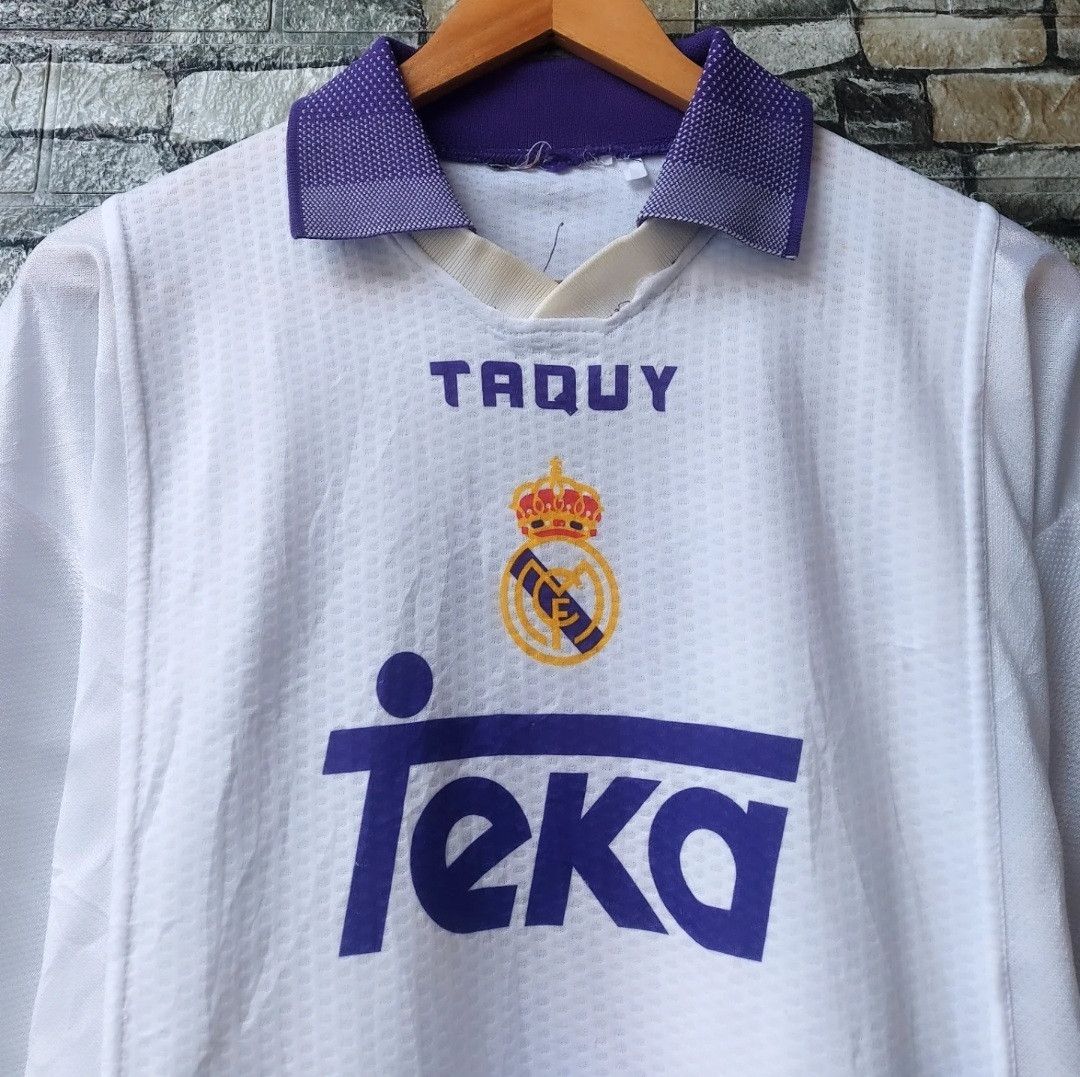 Vintage 1996/97 Taquy Real Madrid 'RAUL' Home Jersey Size US L / EU 52-54 / 3 - 5 Thumbnail