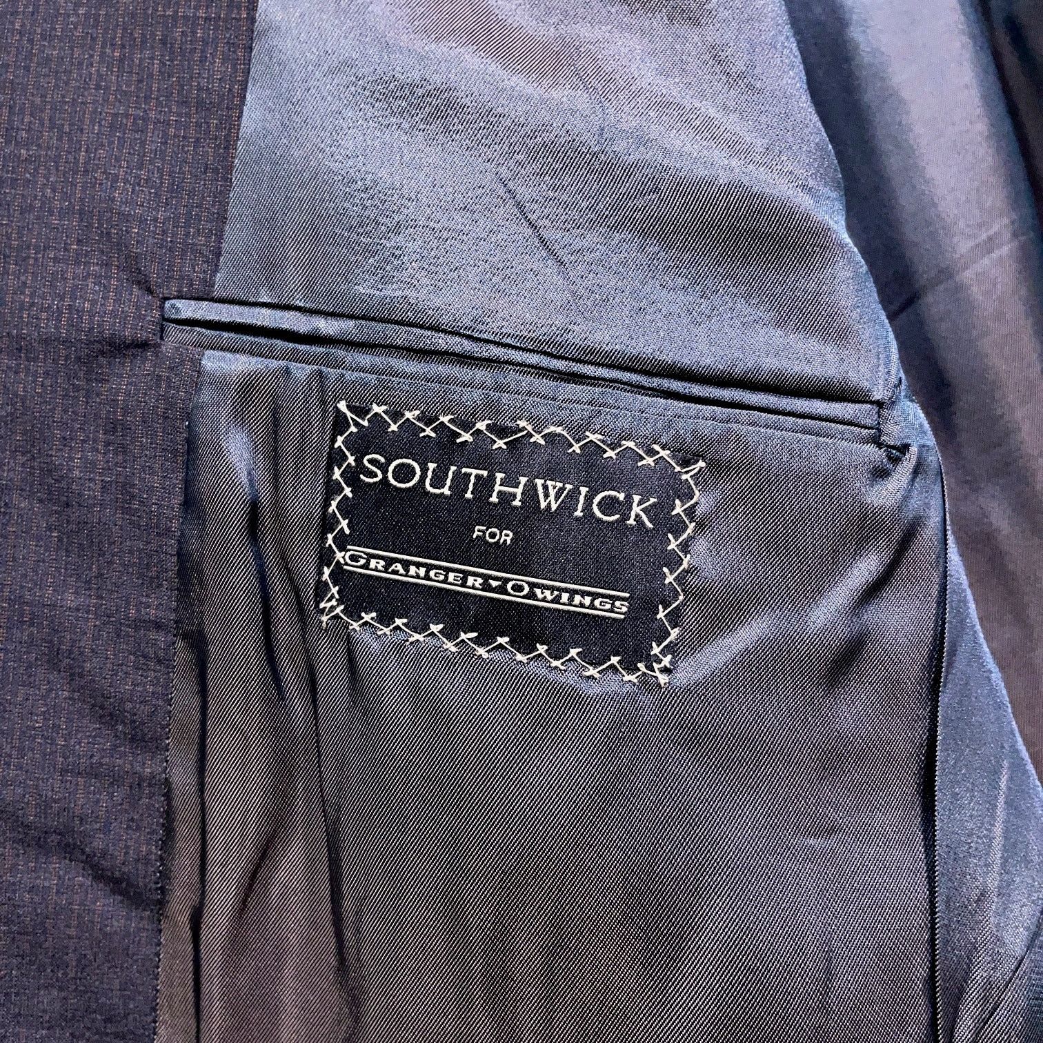 Southwick Southwick Wool Striped Bespoke Suit Gray 3 Button 42R 35x31 Size 42R - 14 Thumbnail