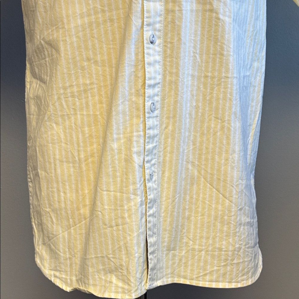 Topman Topman Yellow Stripe Short Sleeve Button Up Shirt S Cotton Size US S / EU 44-46 / 1 - 3 Thumbnail