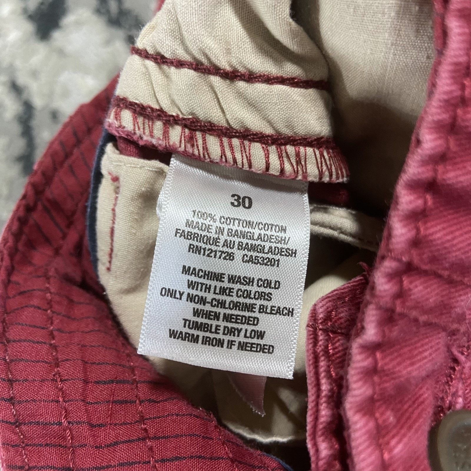 & Other Stories Aeropostale Y2K Cargo Shorts Mens 30 Red Canvas Cotton Size US 30 / EU 46 - 9 Thumbnail