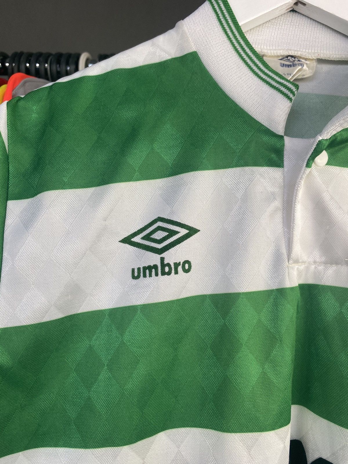 Umbro 1987/89 UMBRO CELTIC HOME SOCCER FOOTBALL JERSEY SHIRT Size US M / EU 48-50 / 2 - 6 Thumbnail