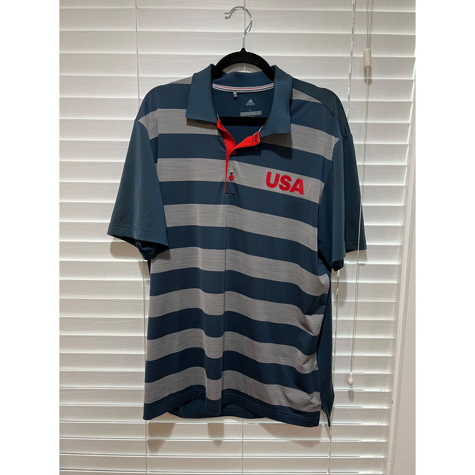 Adidas Adidas Team USA Polo Shirt- Size L Size US L / EU 52-54 / 3 - 1 Thumbnail