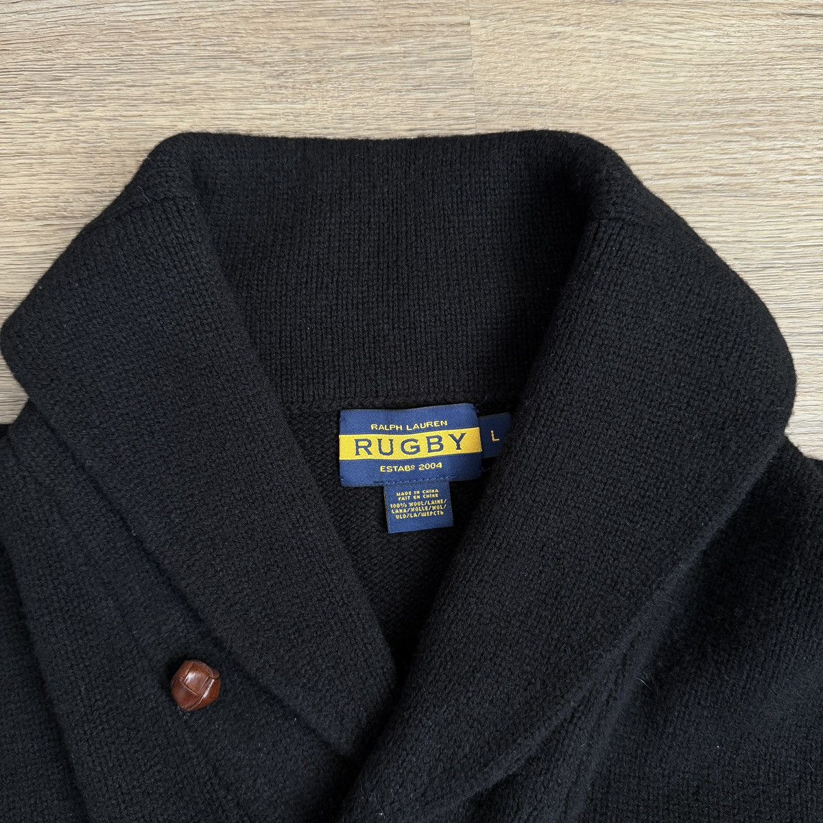 Polo Ralph Lauren Vintage Polo Ralph Lauren Collar Knit Sweater Leather Elbows Size US L / EU 52-54 / 3 - 6 Thumbnail
