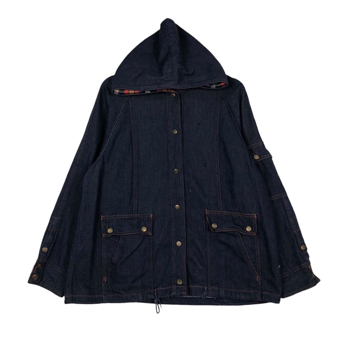 Japanese Brand 📌Vintage Denim Jacket Biker Design Valley Co Hoodie Size US M / EU 48-50 / 2 - 2 Thumbnail