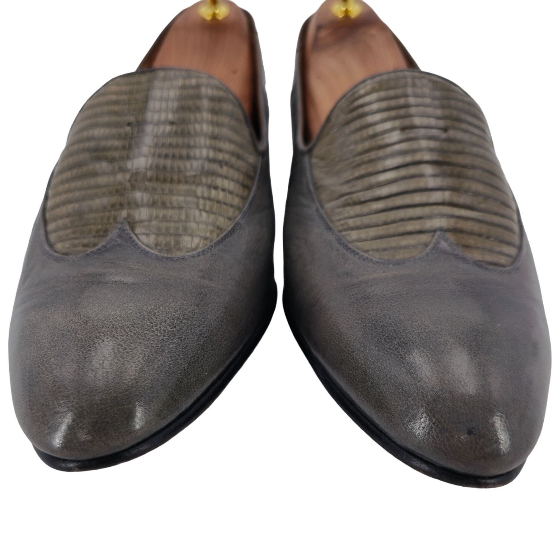 Valentino Vintage Exotic Rodolfo Valentino Gray Teju Lizard Men Size 9 Size US 9 / EU 42 - 11 Thumbnail