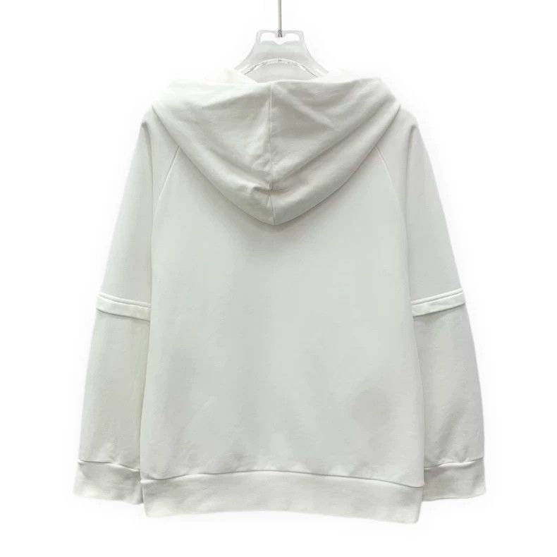 Dior Dior Size 12 White logo letter print cotton hooded zipper Size US XS / EU 42 / 0 - 2 Thumbnail