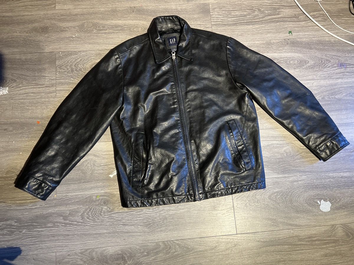 ジャケット・アウター cow leather jacke vintage old gap Gap Genuine Authentic Cow Leather Coat Jacket Kids Boy's