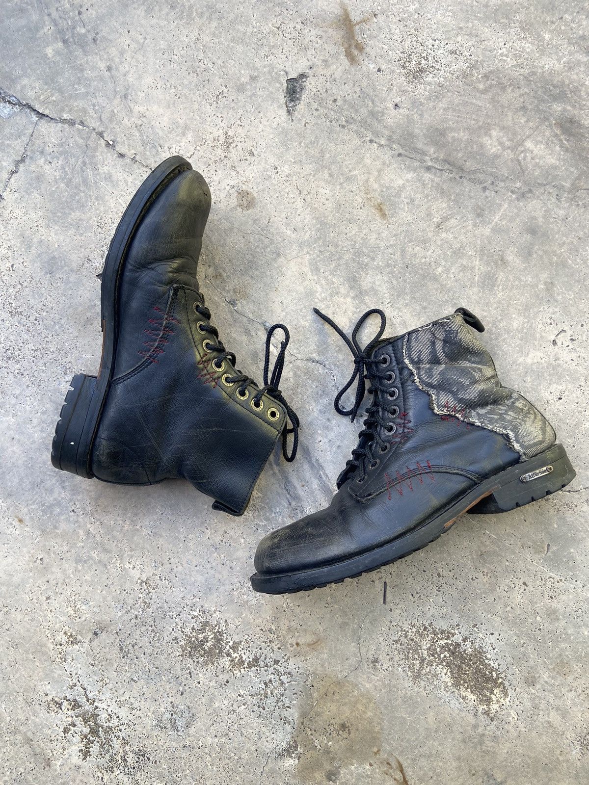 Affliction 2000’s Affliction “Stitched Soul” Deviant Distressed Boots Size US 9.5 / EU 42-43 - 1 Thumbnail