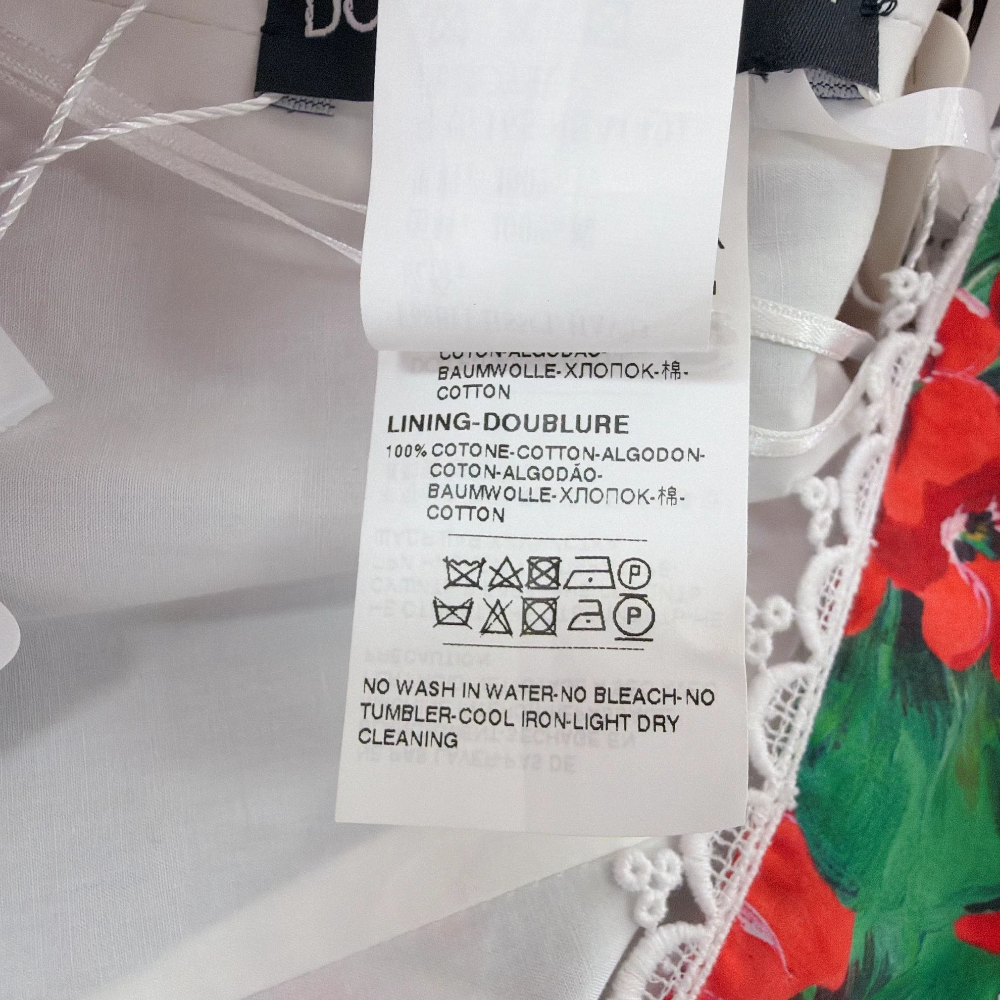 Dolce & Gabbana Dolce&Gabbana Red Floral Dress 40 Size S / US 4 / IT 40 - 8 Thumbnail
