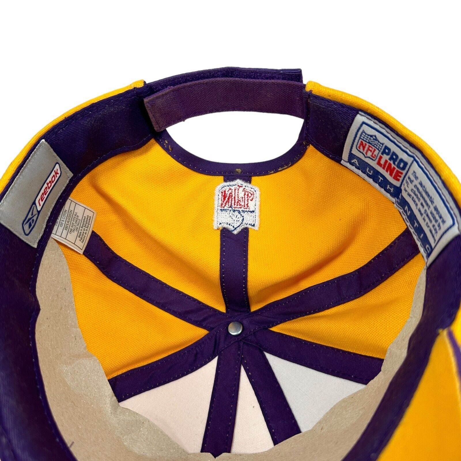 Reebok Minnesota Vikings Hat Retro Reebok Cap Men's Yellow Cotton Size ONE SIZE - 5 Thumbnail