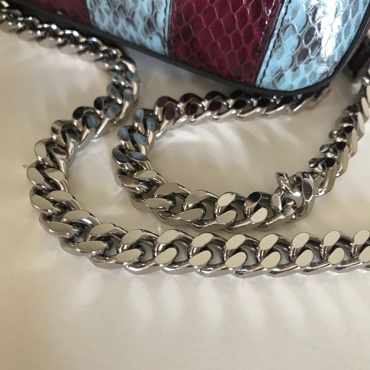 Fendi Fendi Python burgundy double baguette crossbody Size ONE SIZE - 19 Thumbnail