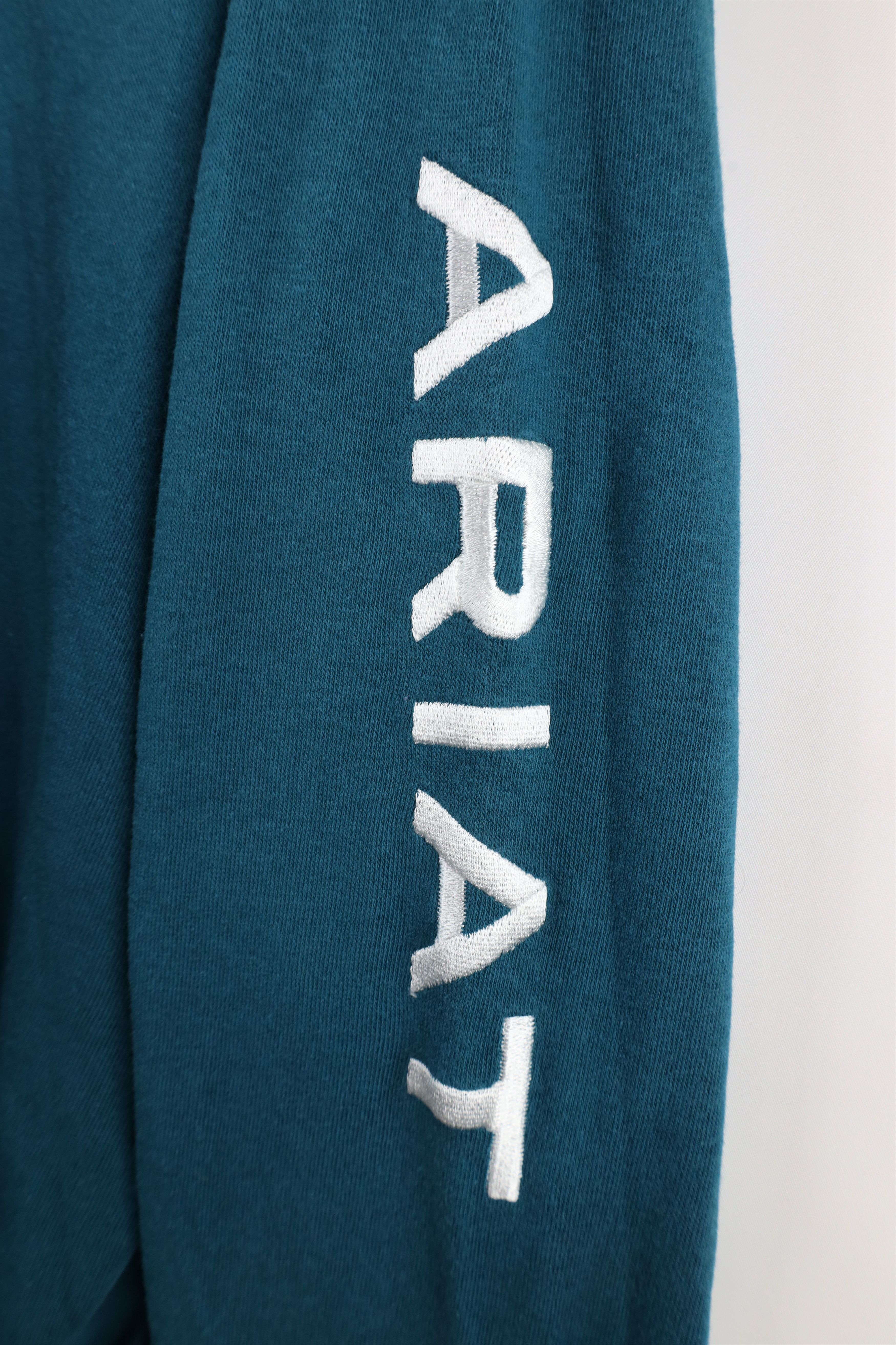 Ariat × Vintage Ariat REAL Classic Logo Spell Out Hoodie Sweatshirt Blue Size M / US 6-8 / IT 42-44 - 5 Thumbnail