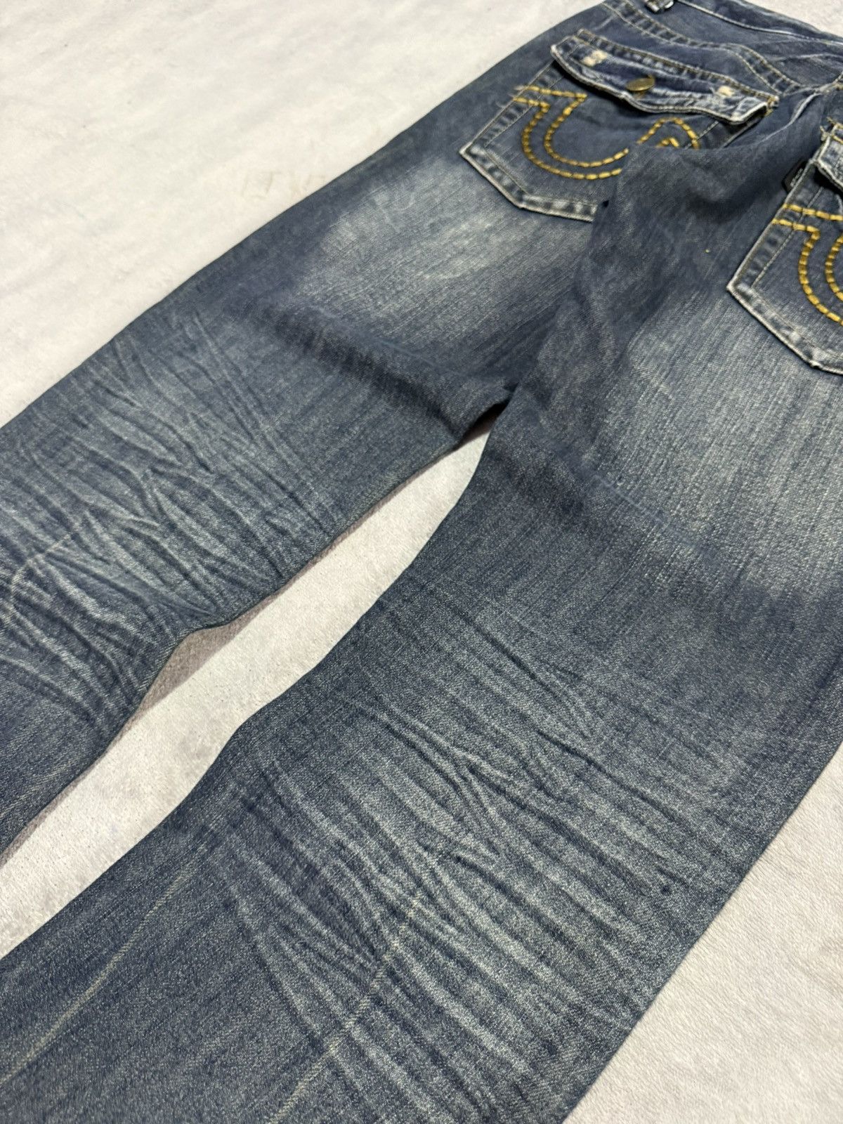 Japanese Brand × LOWBOX A.S Jeans Japan Poems Distressed Claw Mark Jeans Size US 29 - 11 Thumbnail