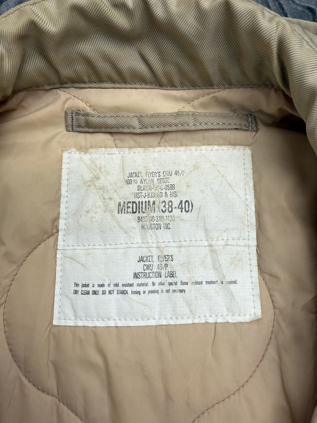 Buzz Rickson's US Military Pilot HOUSTON INC CWU-45/P Flight Jacket USAF Size US M / EU 48-50 / 2 - 6 Thumbnail