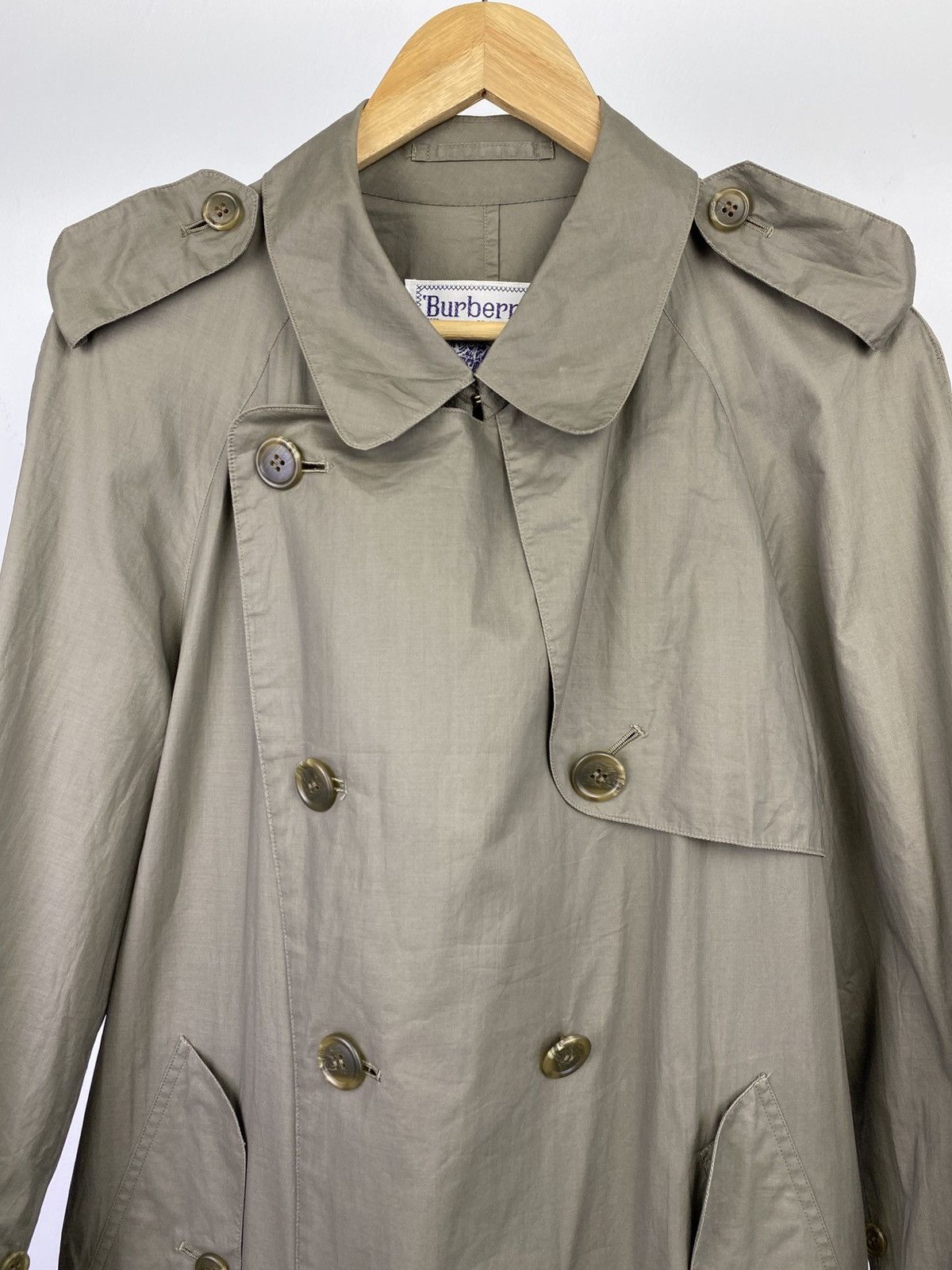 Burberry Vintage 90’s Burberrys’ Cotton Double Breast Trench Coat Size US M / EU 48-50 / 2 - 3 Thumbnail