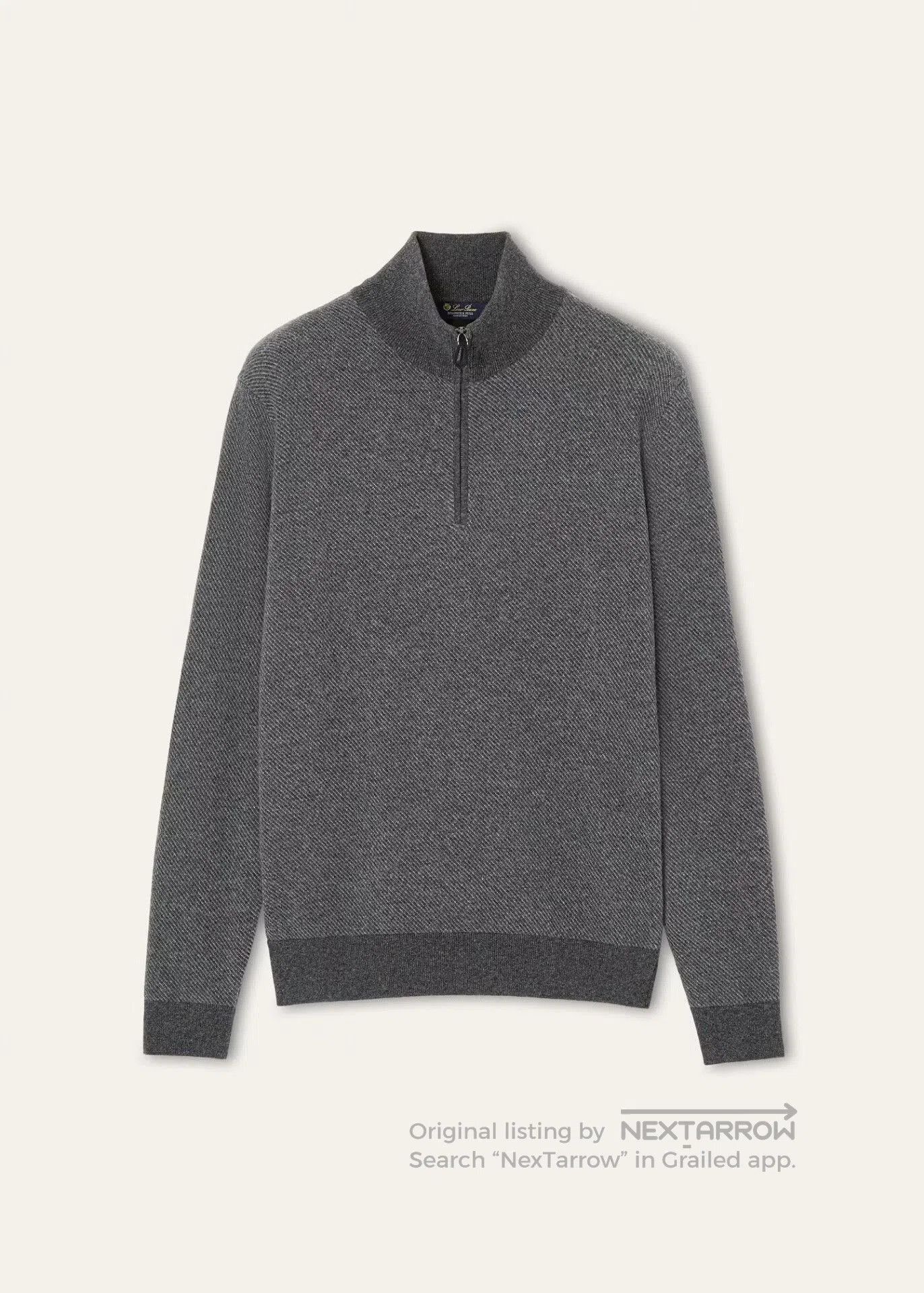 Loro Piana Loro Piana Gray Cashmere Roadster Sweater. Size US L / EU 52-54 / 3 - 6 Thumbnail
