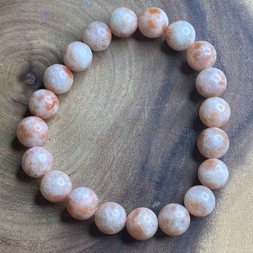 Other Sunstone stretch beaded bracelet 7” crystal healing beads 10mm Norse Viking Size ONE SIZE - 6 Thumbnail