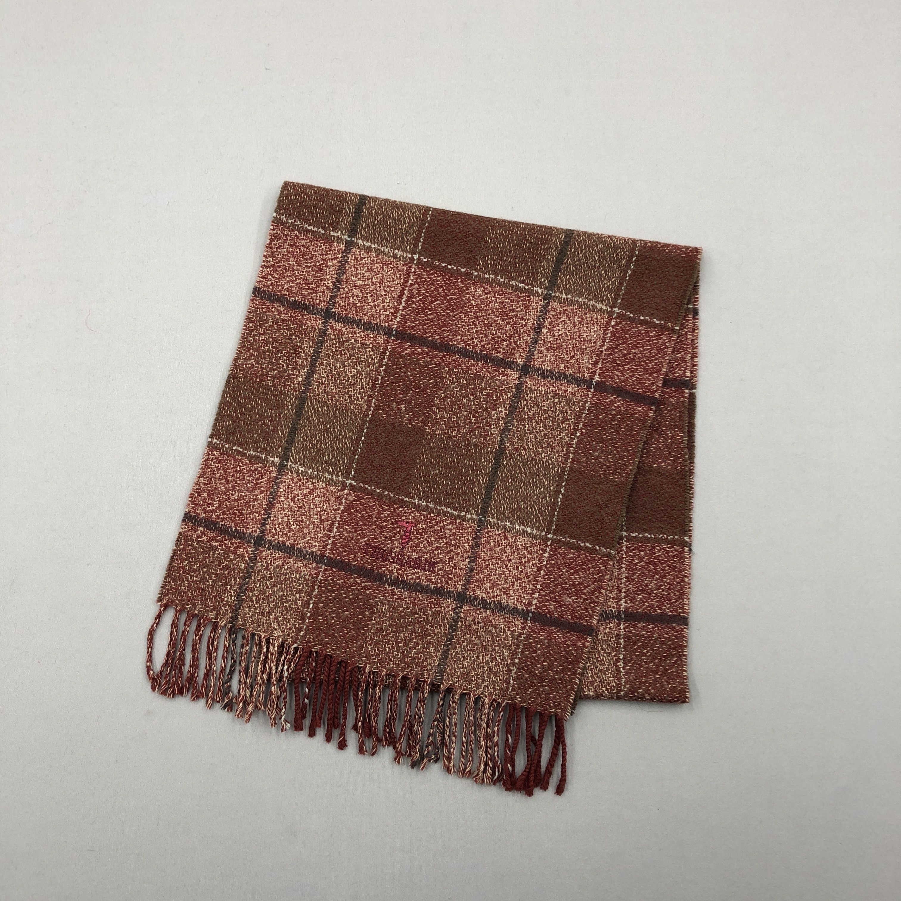 Trussardi Vintage Trussardi Scarf Muffler Wool Winter Fringe Scarves Size ONE SIZE - 3 Thumbnail