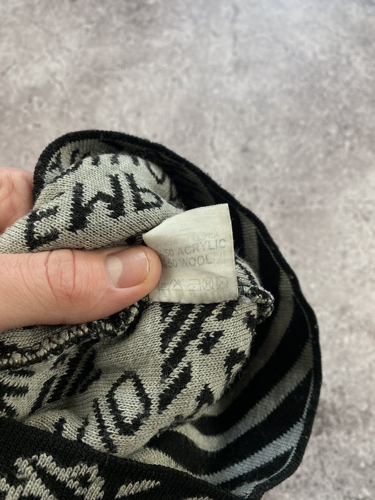 Armani × Emporio Armani × Vintage Vintage Emporio Armani monogram Big Logo beanie Hat Size ONE SIZE - 4 Thumbnail