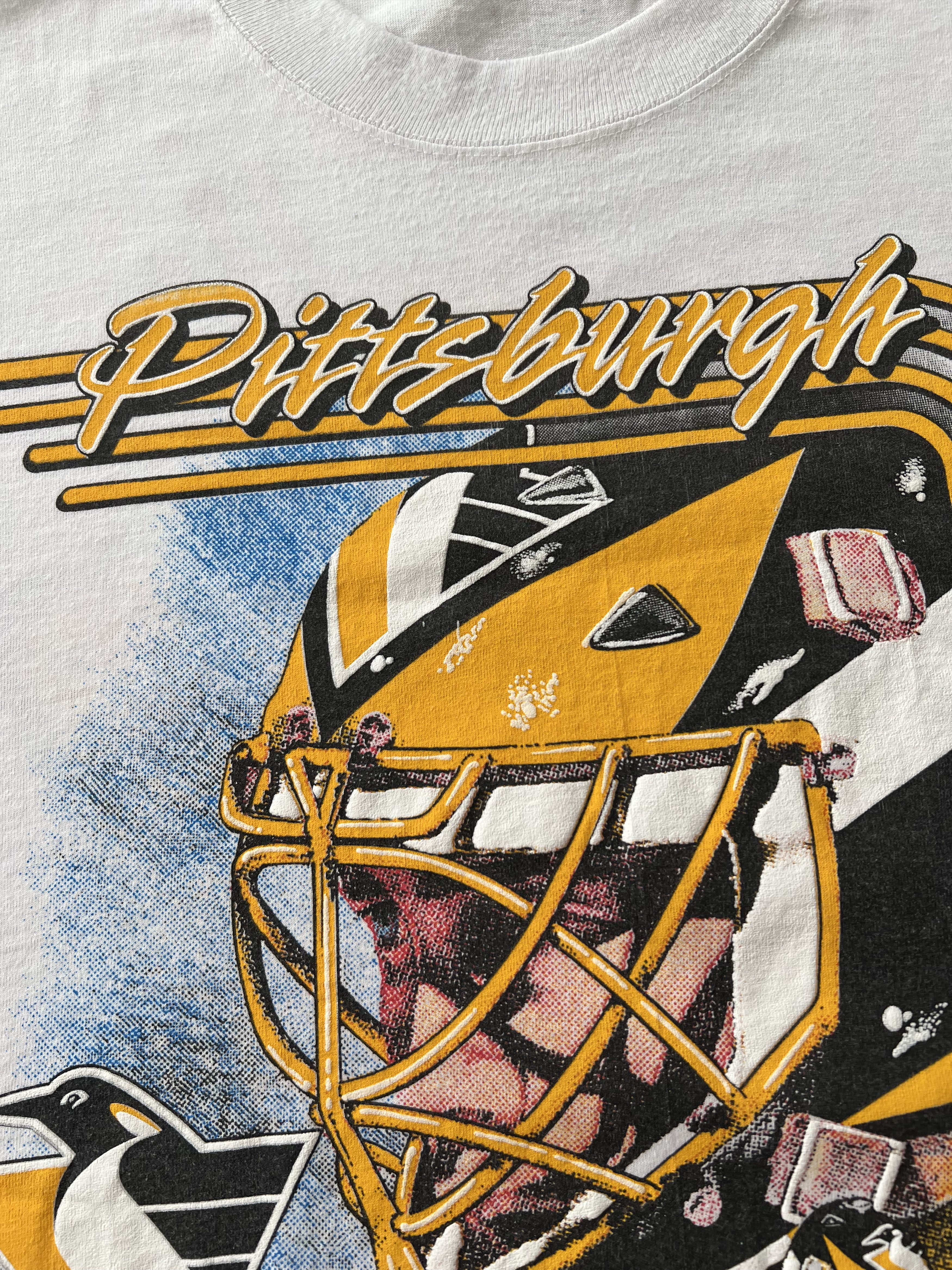 NHL Vintage 1992 Pittsburgh Penguins NHL Hockey White T-shirt Size US XL / EU 56 / 4 - 6 Thumbnail