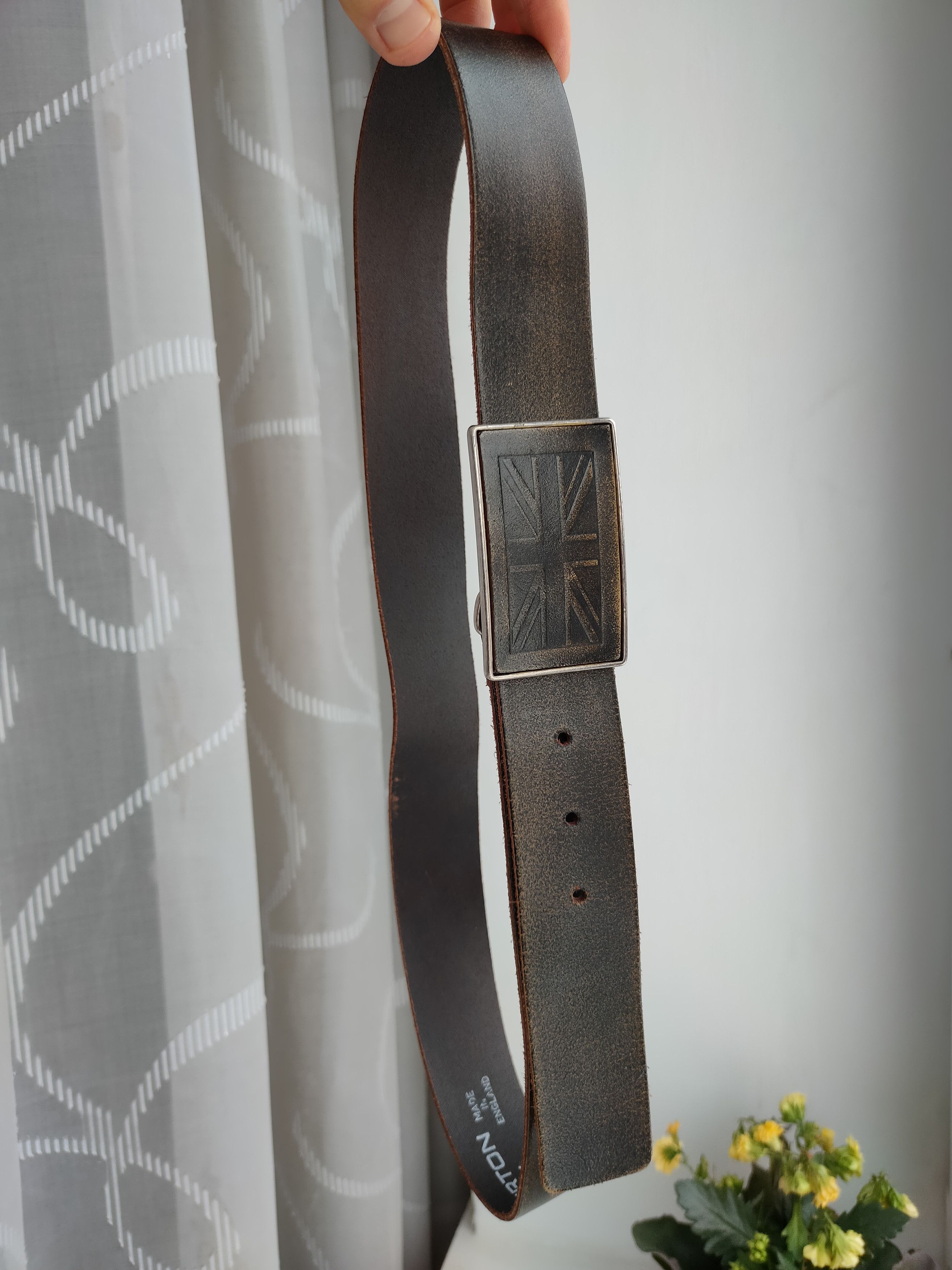 Burton Vintage Y2K Burton Leather Belts Buckle England Size ONE SIZE - 12 Thumbnail
