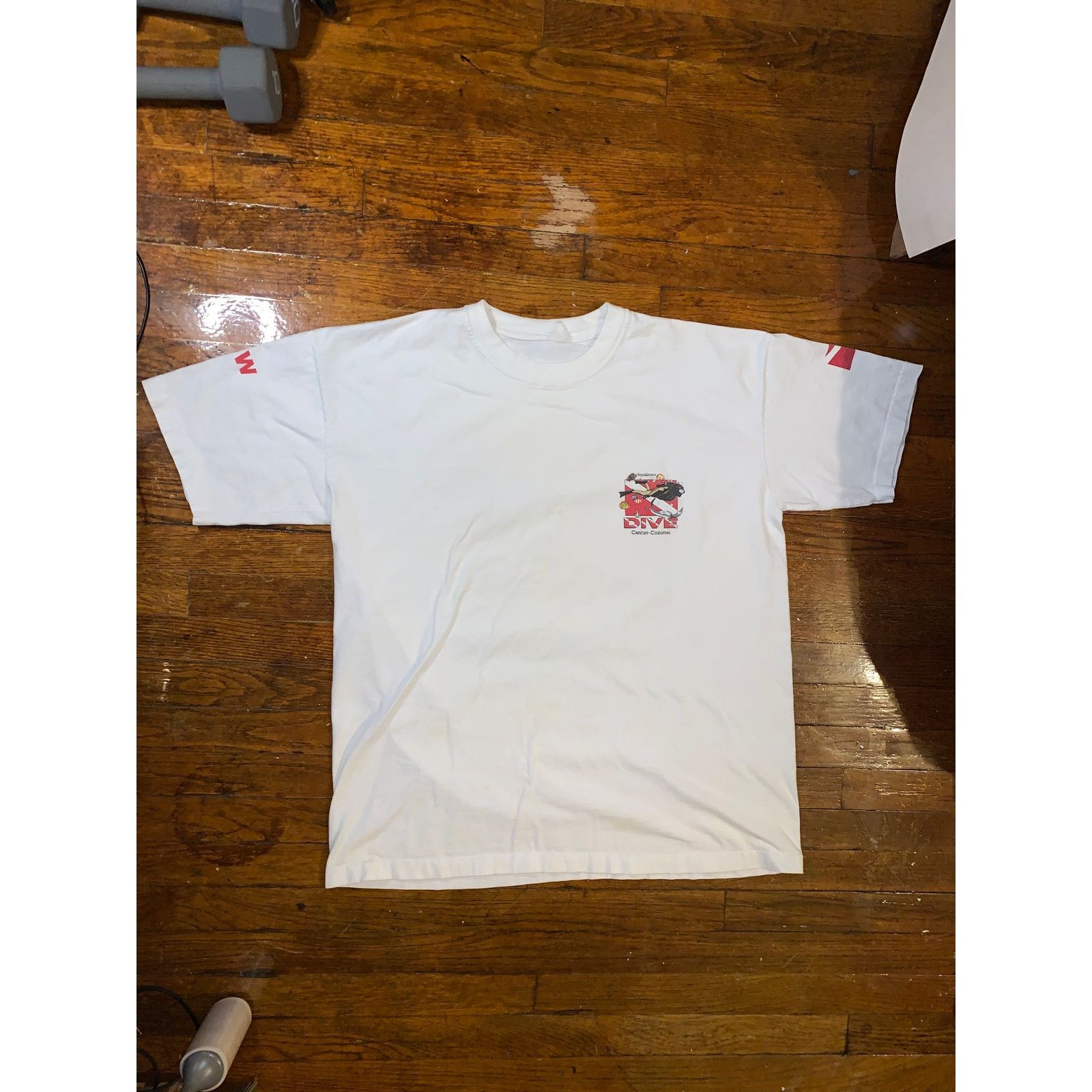 Vintage Vtg 90s AquaWorld Crew Scuba Diving T-Shirt White Cancun XL Size US XL / EU 56 / 4 - 2 Thumbnail