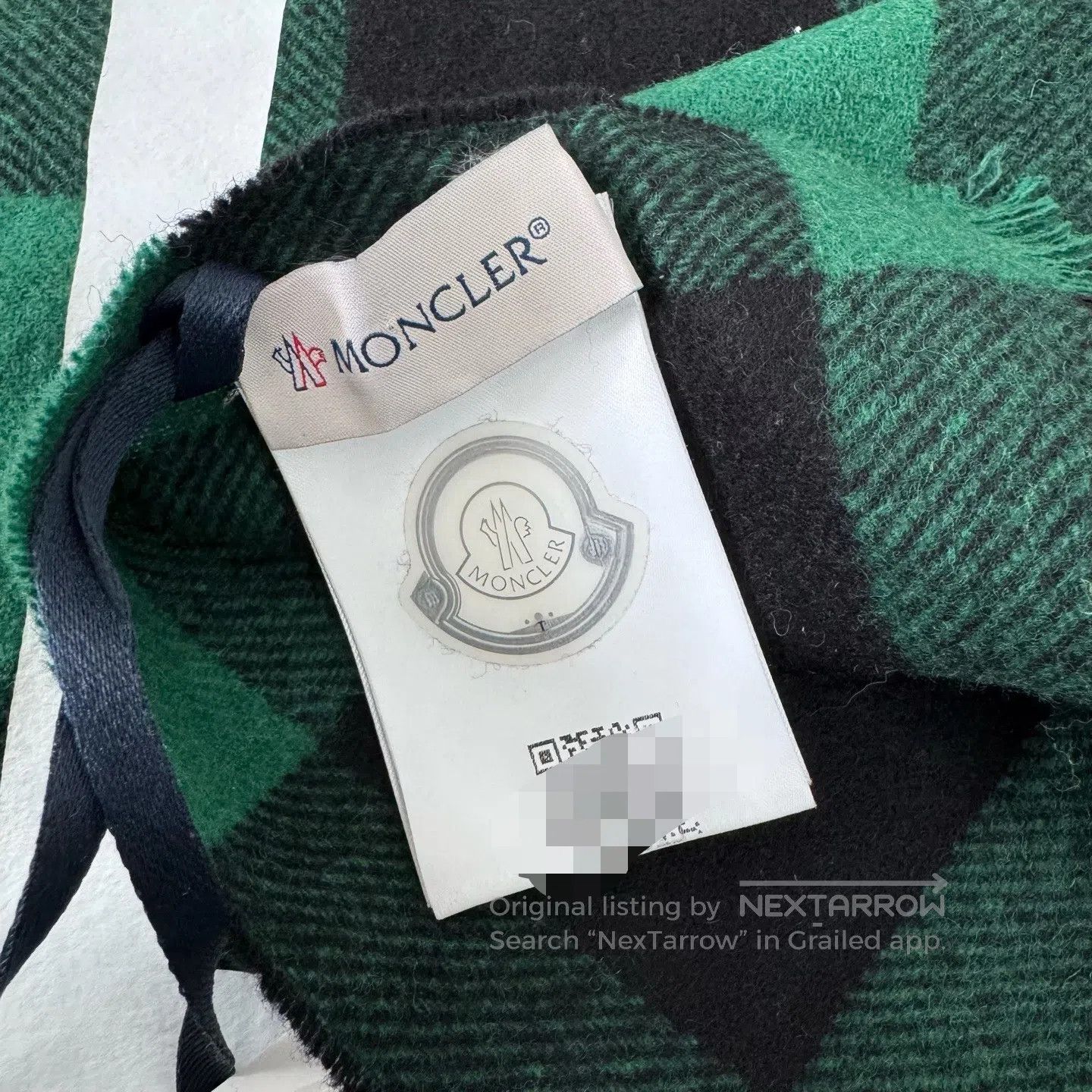 Moncler Moncler Alphabet logo patterned cashmere shawl-scarf| Size ONE SIZE - 6 Thumbnail