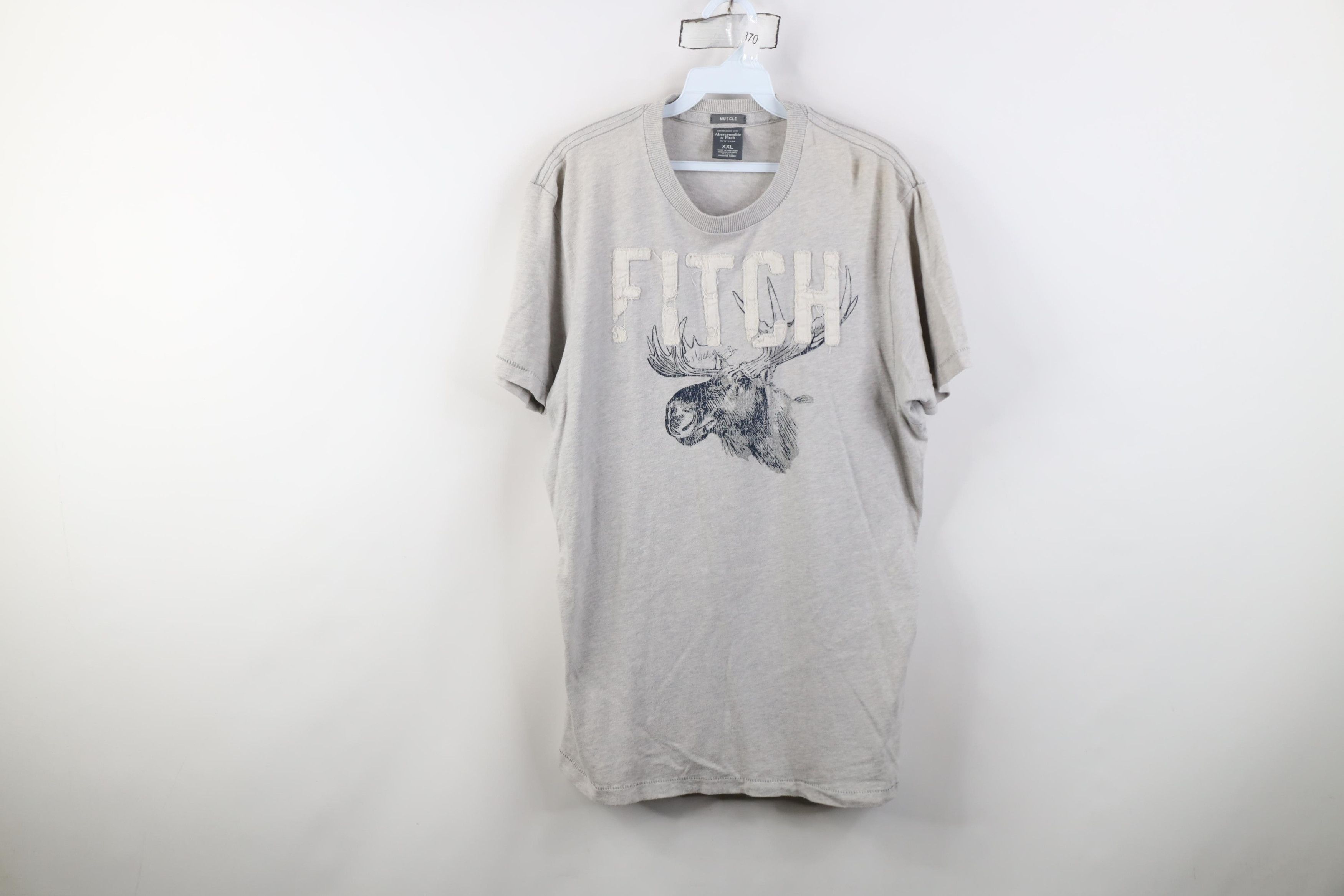 Abercrombie & Fitch Vintage 90s Y2K Abercrombie & Fitch Moose T-Shirt Gray USA Size US XXL / EU 58 / 5 - 1 Thumbnail