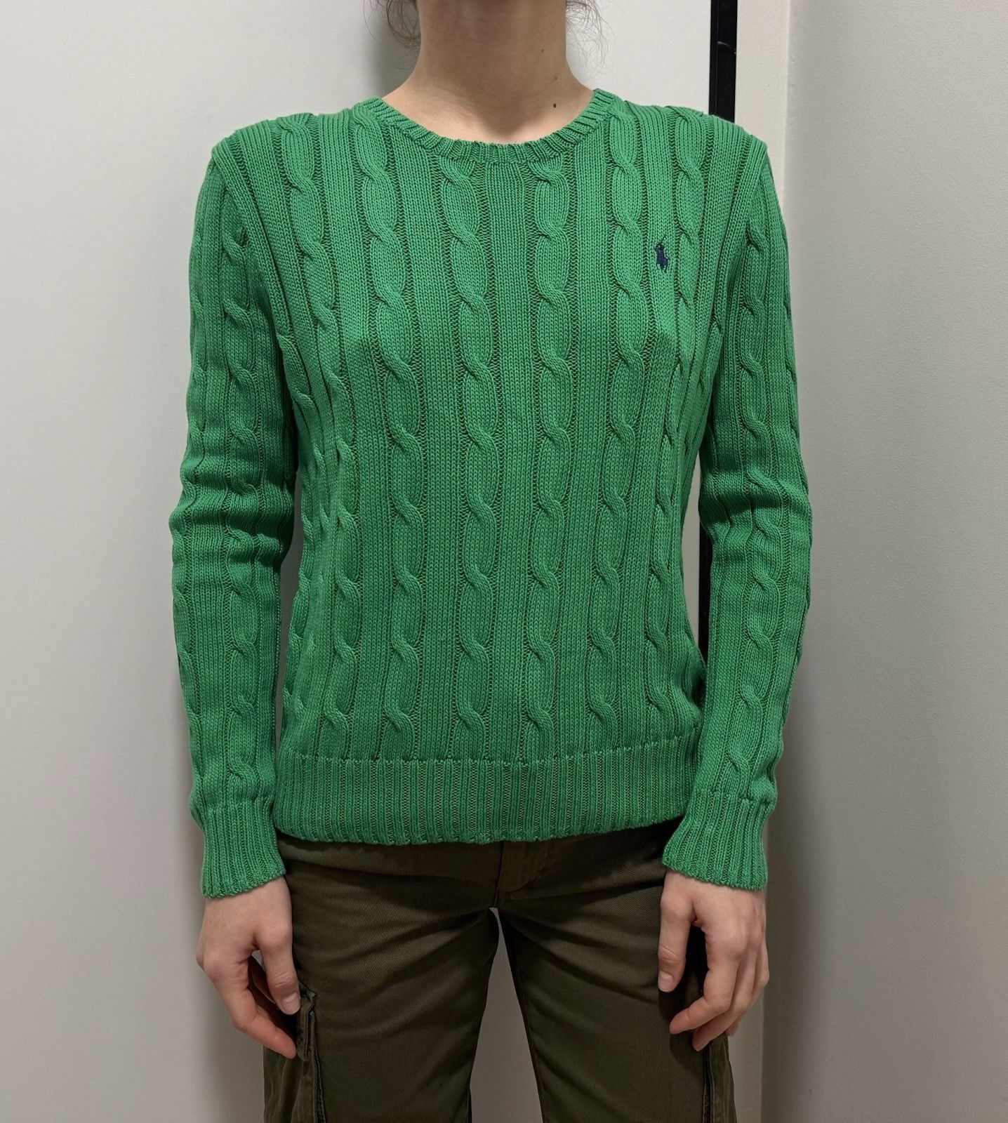 Polo Ralph Lauren Polo Ralph Lauren Cotton Green Knit Sweater Womens Size L / US 10 / IT 46 - 2 Thumbnail