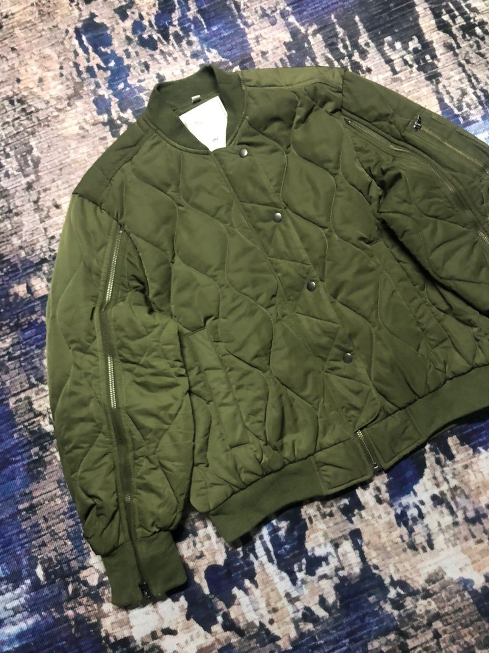 GU Gu x Rokh Quilted Bomber Jacket Zipper Sleeve Size S / US 4 / IT 40 - 6 Thumbnail