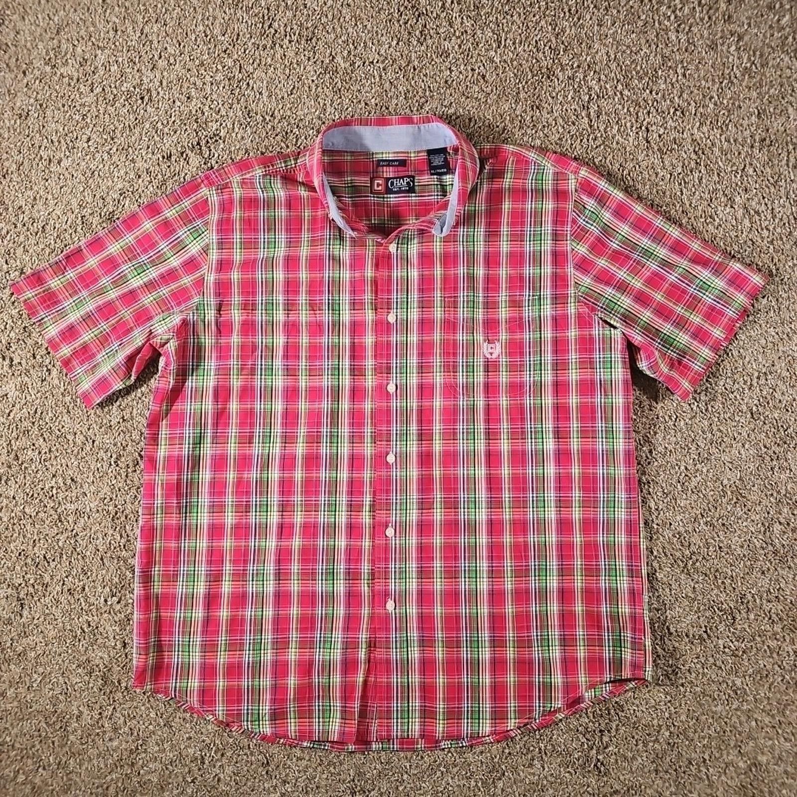 Chaps Chaps EasyCare XL ShortSleeve Button Down Embroidered Pocket Size US XL / EU 56 / 4 - 1 Thumbnail