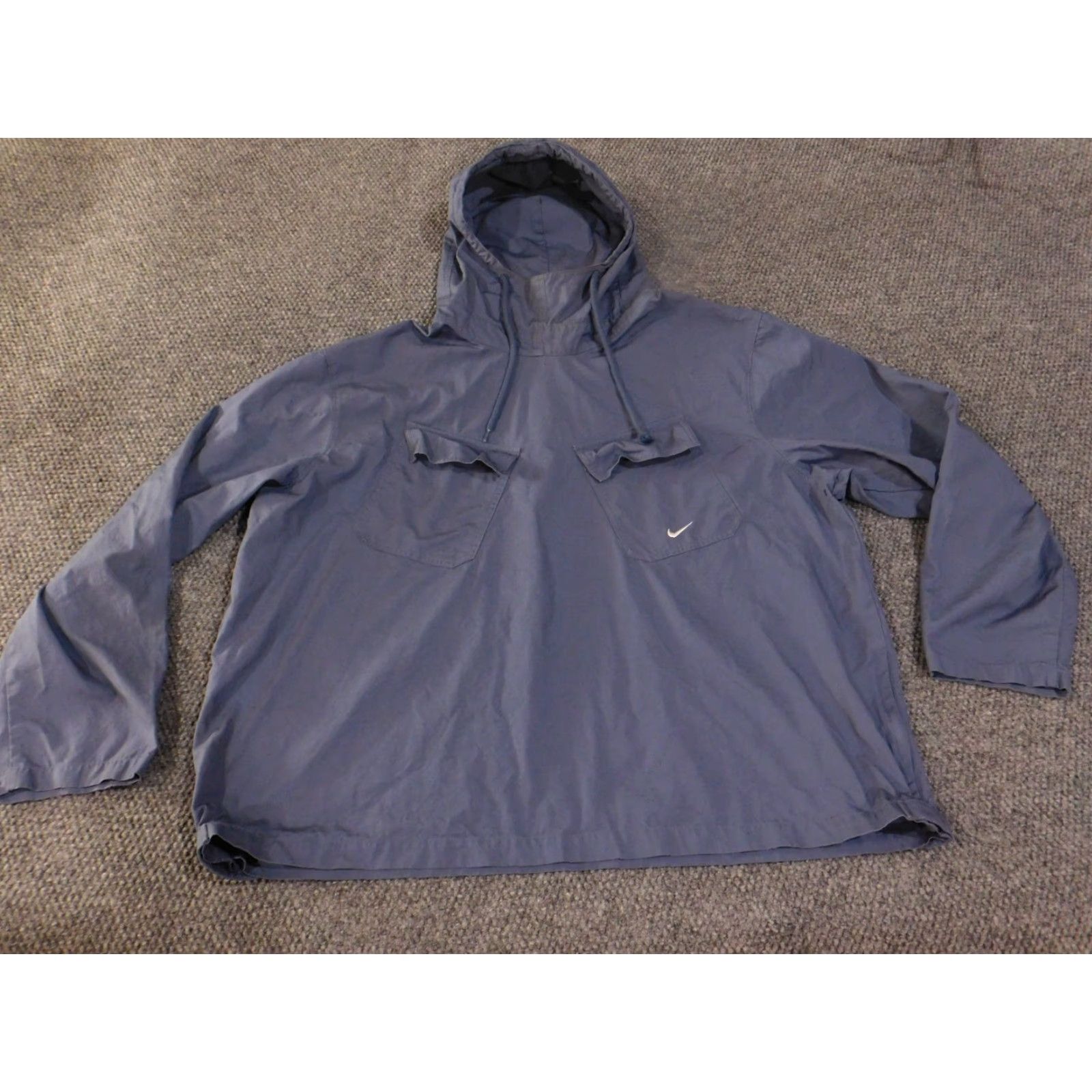 Nike Nike Pullover Jacket Womens XL Blue Hooded Utility Pockets Lightweight Swoosh Size XL / US 12-14 / IT 48-50 - 2 Thumbnail