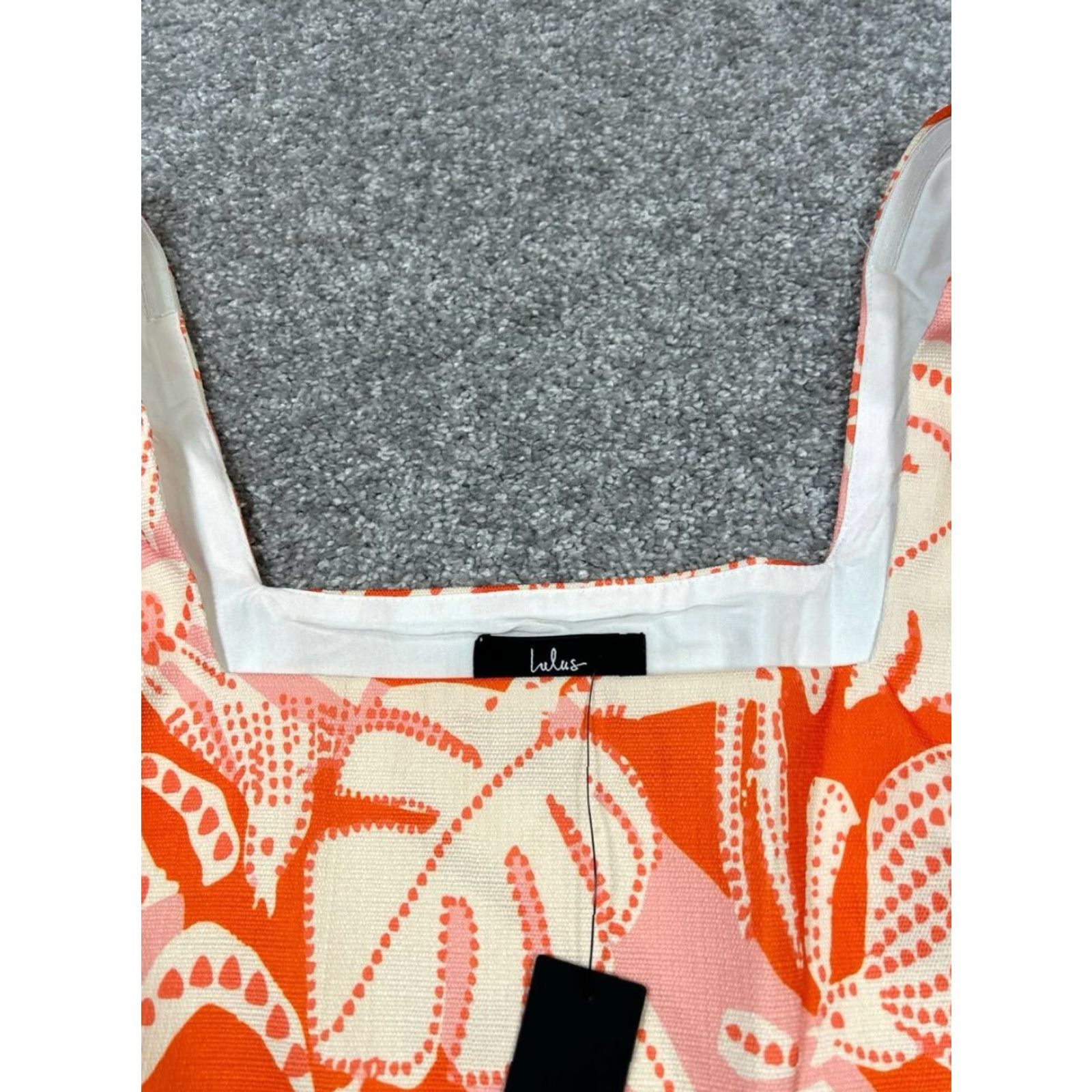 Lulus Lulus Shirt Womens Small Orange Beige Floral Cropped Tank Top New Size S / US 4 / IT 40 - 2 Thumbnail