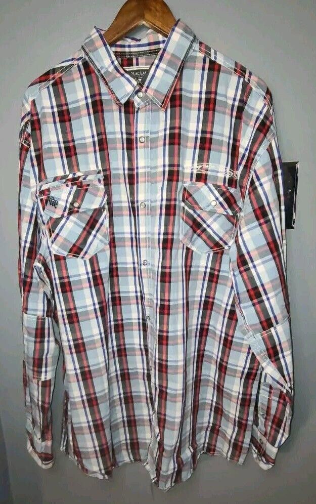 Black Label Blac Label Premium Pearl Snap Shirt Men's 4XL Embroidered Size US XXL / EU 58 / 5 - 1 Thumbnail