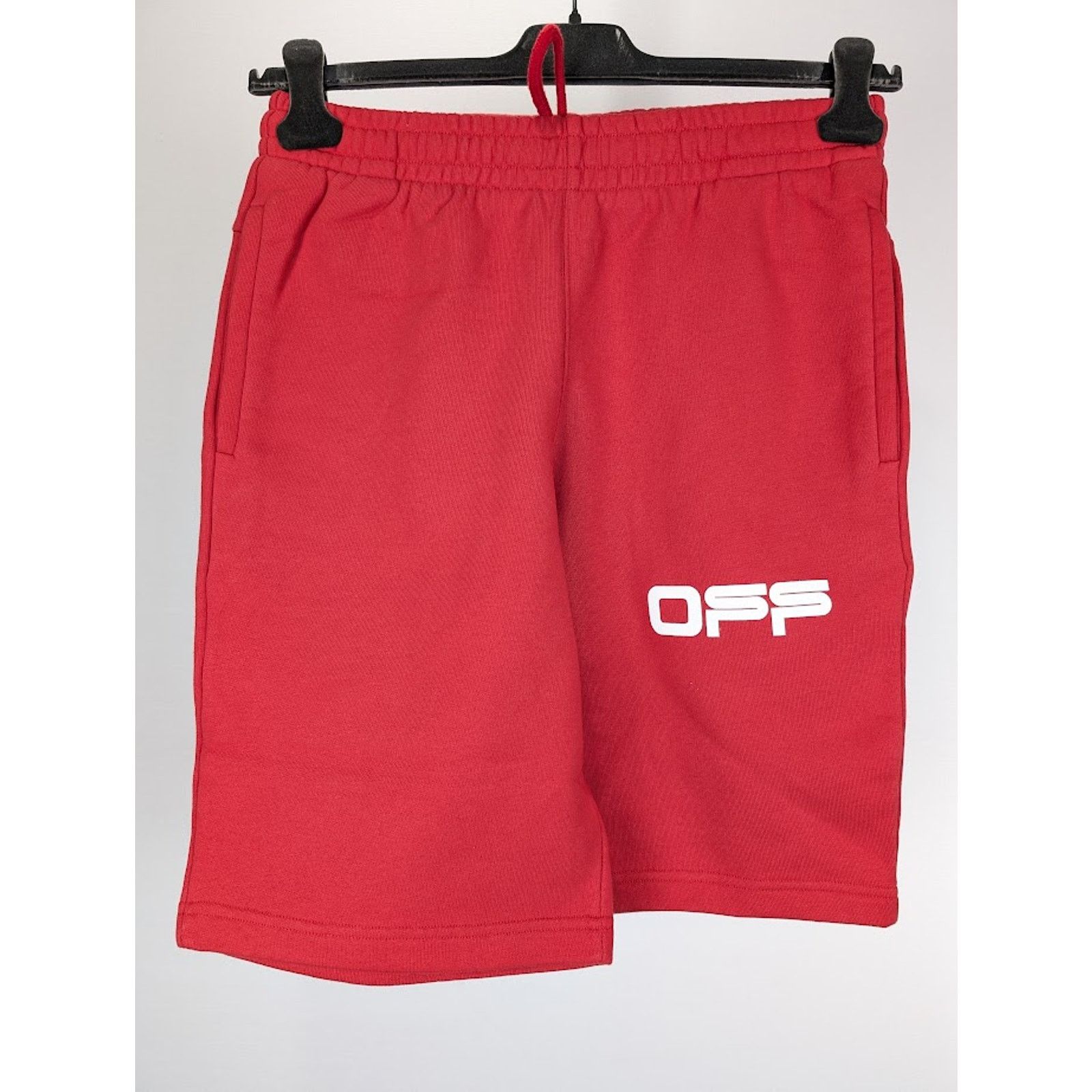 Off-White o1rshd1 Airport Tape Sweatshort in Red Multicolor Size US 28 / EU 44 - 2 Thumbnail