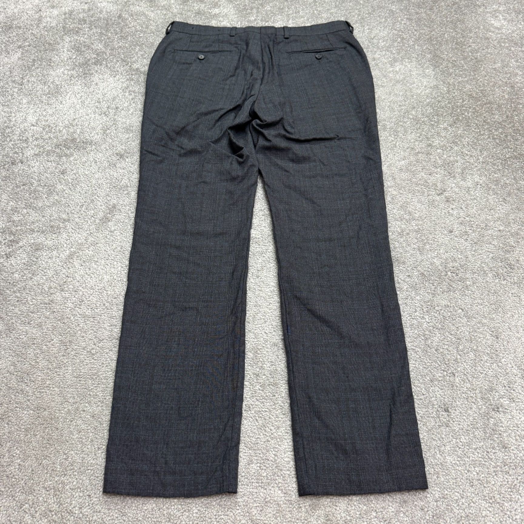 DKNY VINTAGE DKNY Mens Dress Pants Wool Plaid 34 Waist 30 Inseam Classic Business Casual Workwear Size US 33 - 2 Thumbnail