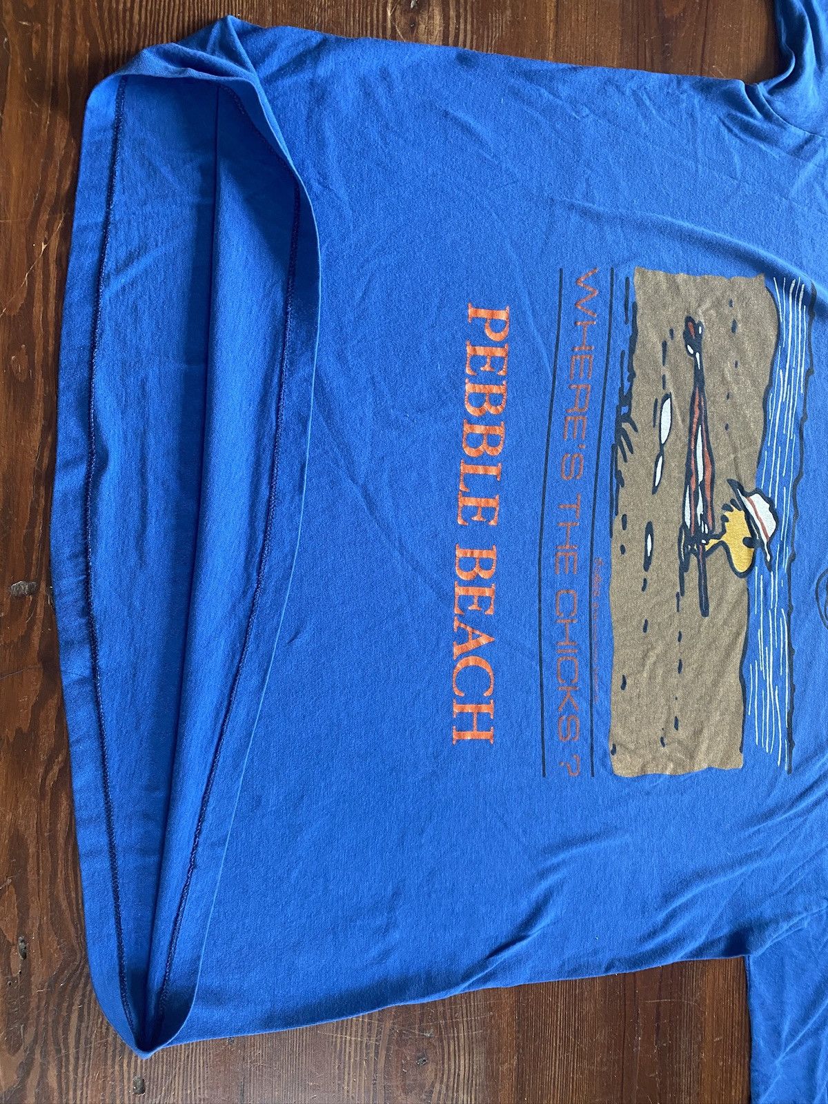 Peanuts Vintage 80s Woodstock Peanuts Pebble Beach Single Stitch Tee Size US XL / EU 56 / 4 - 12 Thumbnail