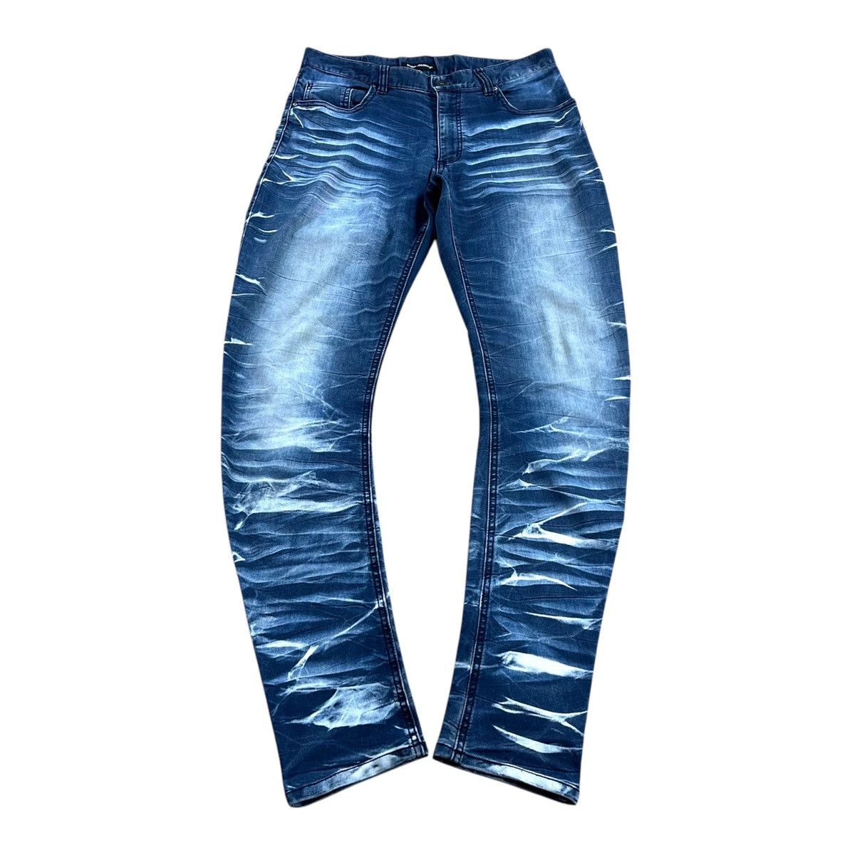 If Six Was Nine × Japanese Brand × semanticdesign 🇯🇵 Vintage Semantic Design Whiskered Faded Skinny Jeans Size US 29 - 1 Thumbnail