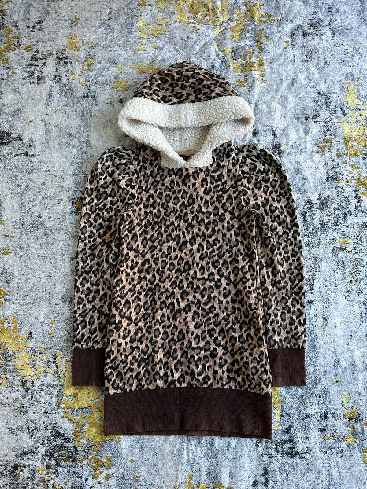 20471120 EGOIST LEOPARD HOODIE LE GRANDE BLEU IFSIX Y2K GOA STYLE Size S / US 4 / IT 40 - 1 Thumbnail