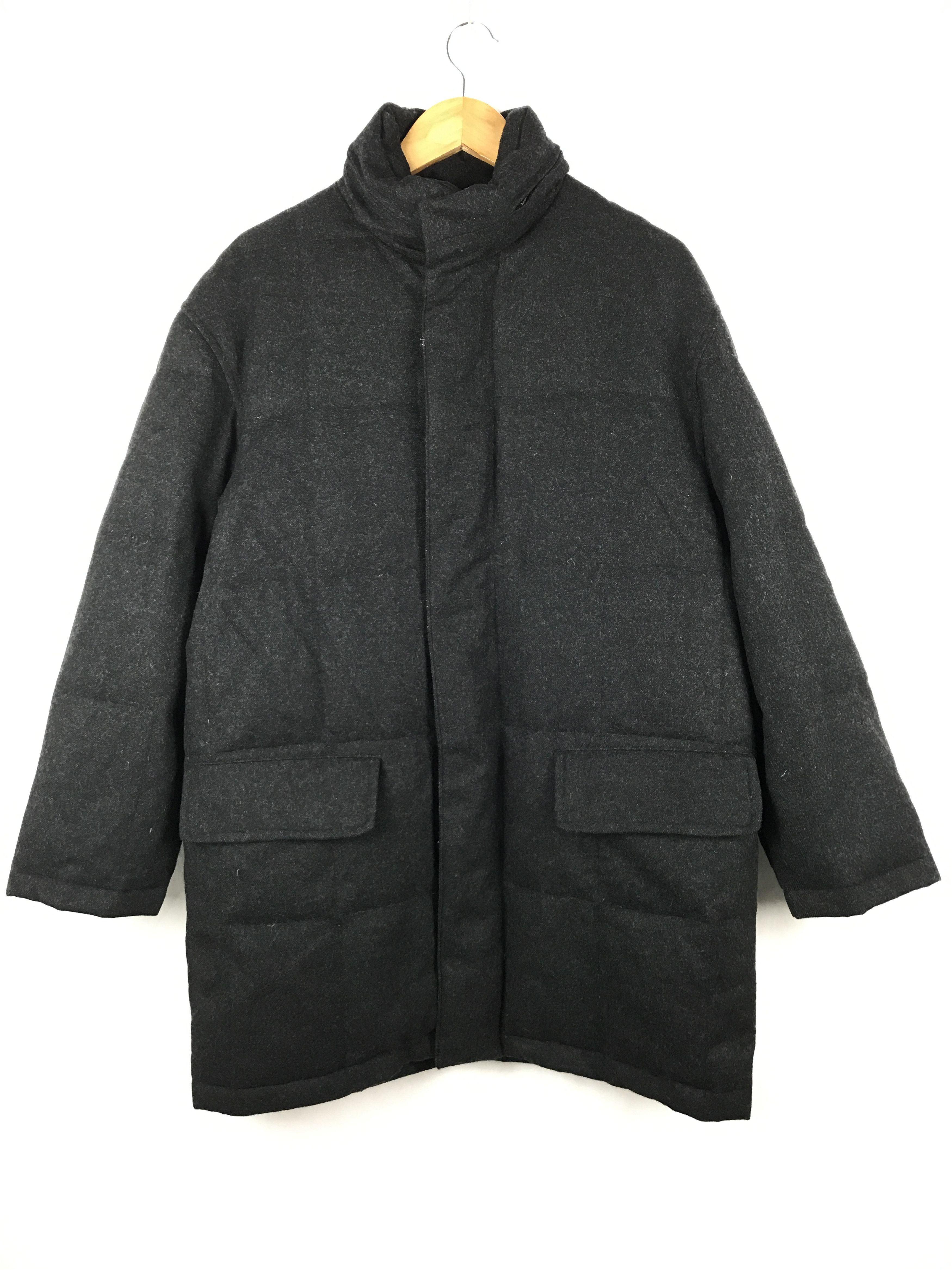 image of Vintage Trussardi Winter Jacket in Black, Men's (Size Medium)