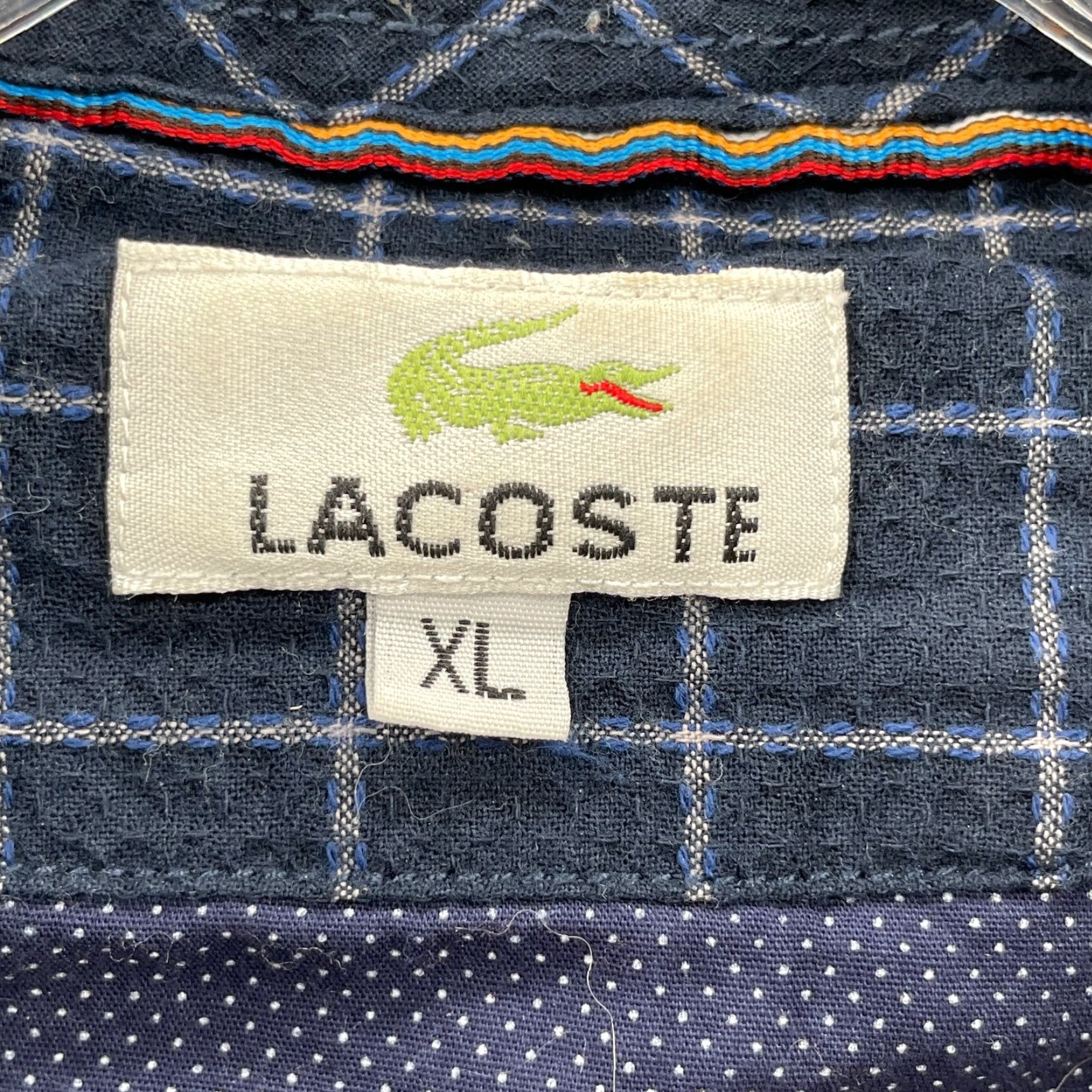Lacoste Lacoste Seersucker Shirt Men's XL Plaid Coastal Preppy Academia Hike 90s Classic Size US XL / EU 56 / 4 - 4 Thumbnail
