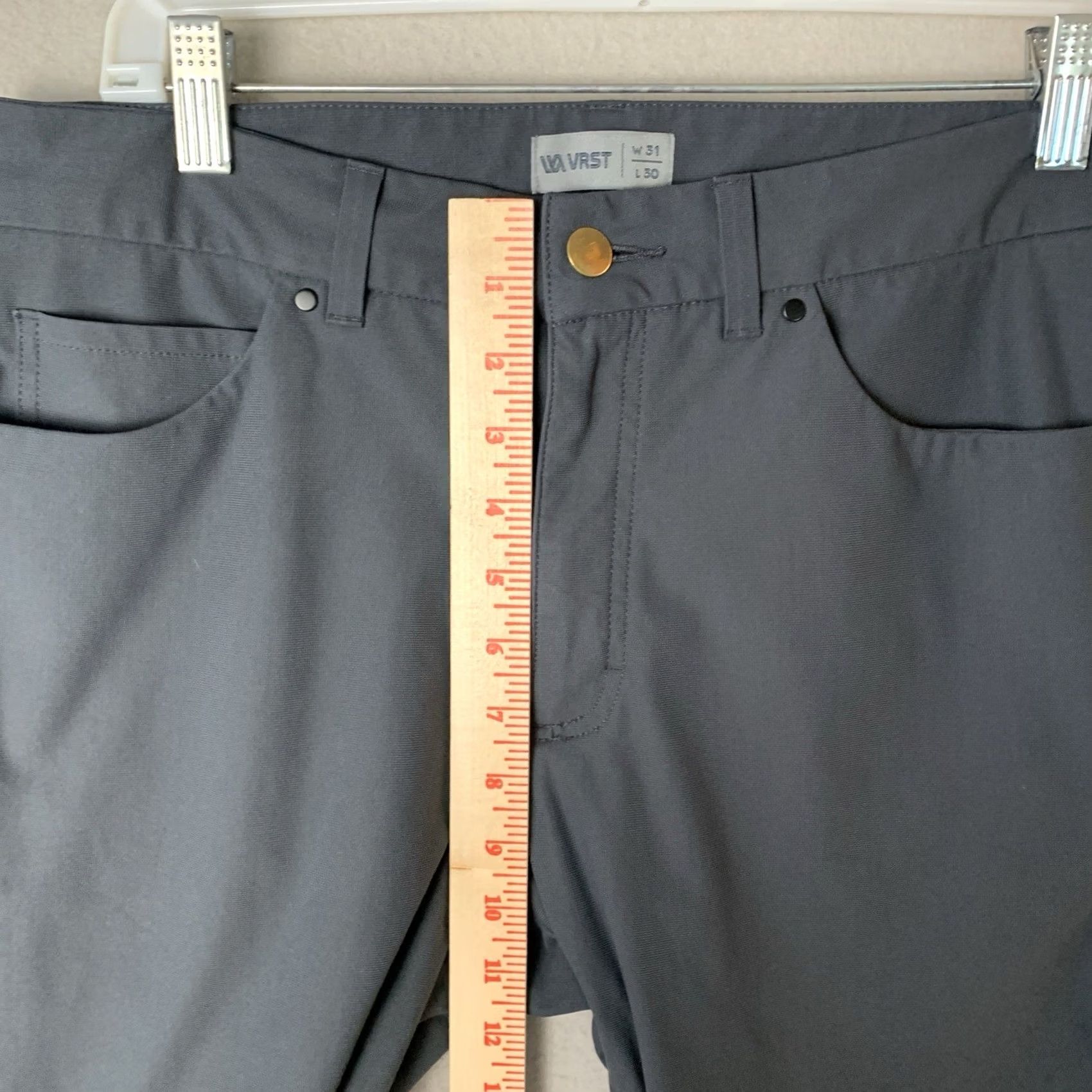 Vintage VRST Limitless Pants Mens 31x30 Gray Stretch Fabric Tapered Leg Chino Pants Size US 31 - 5 Thumbnail