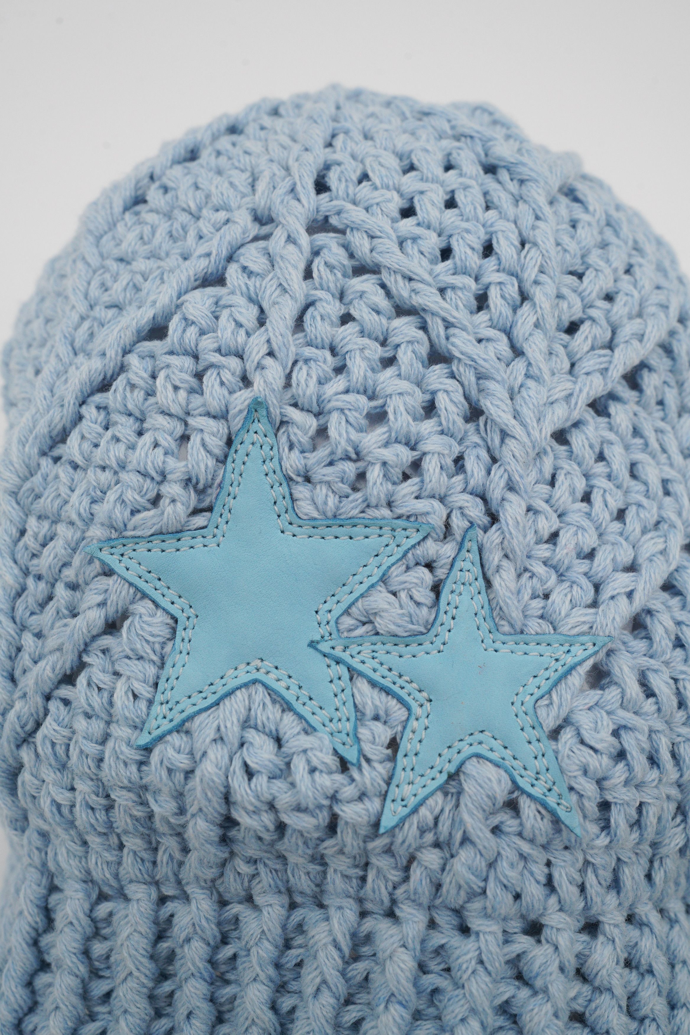 Chrome Hearts Chrome Hearts Hand Woven Star Patch Beanie - Blue Size ONE SIZE - 4 Thumbnail