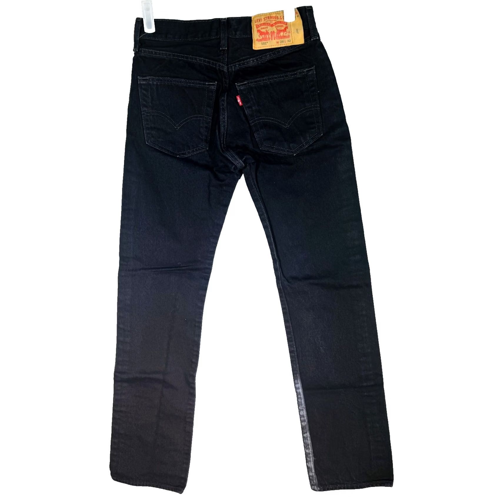 Levi's VINTAGE Levi's 501 Jeans Mens 28x32 Black Acid Wash Straight Denim Button Fly 90s Size US 28 / EU 44 - 4 Thumbnail