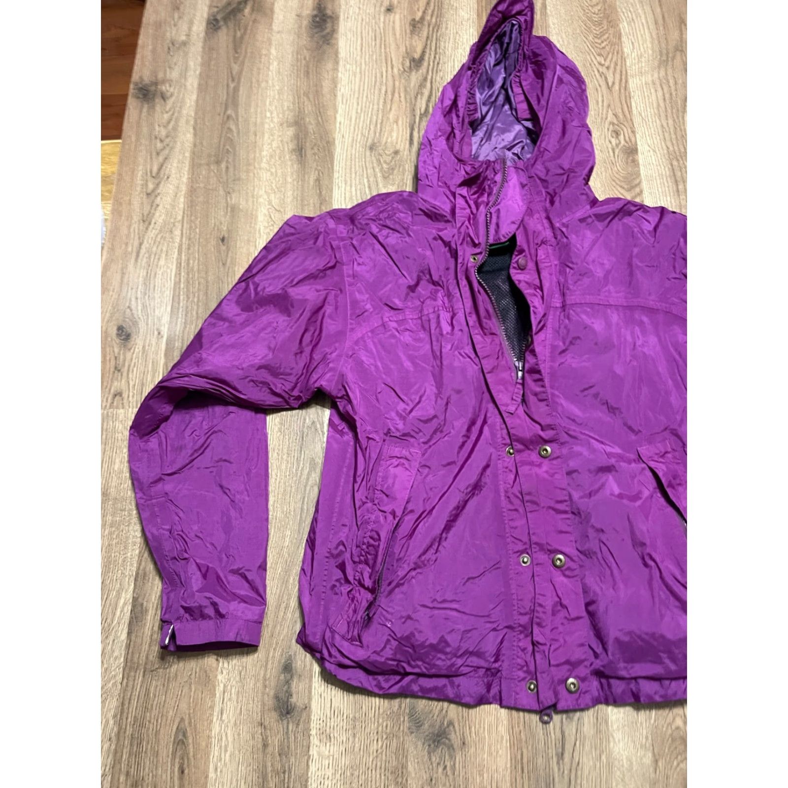 Vintage Cabela's Jacket Women's XL Purple Full Zip Windbreaker Hoodie Nylon Jacket Size XL / US 12-14 / IT 48-50 - 3 Thumbnail
