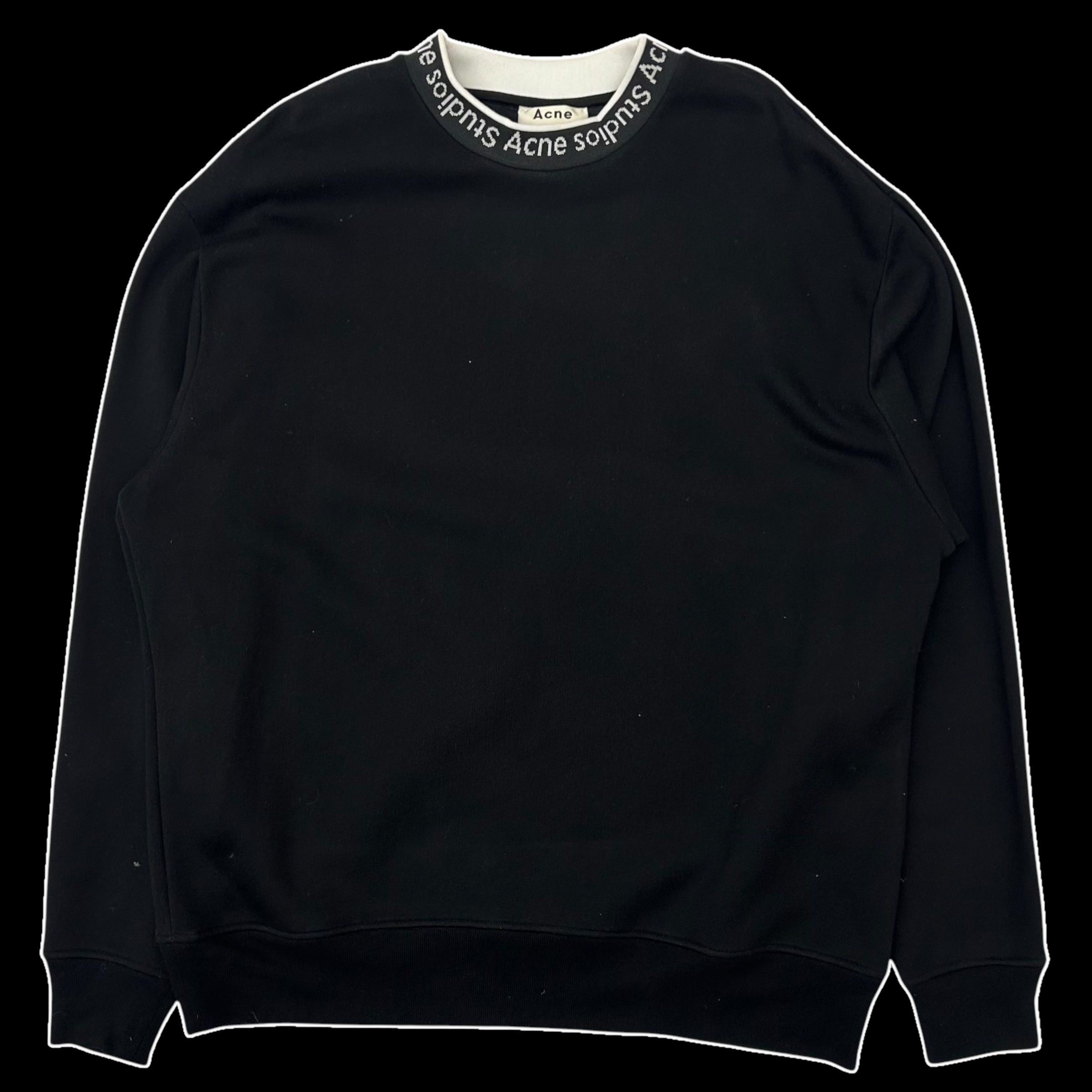 Acne Studios Jacquard Logo Sweatshirt Black (Fits L-XL)