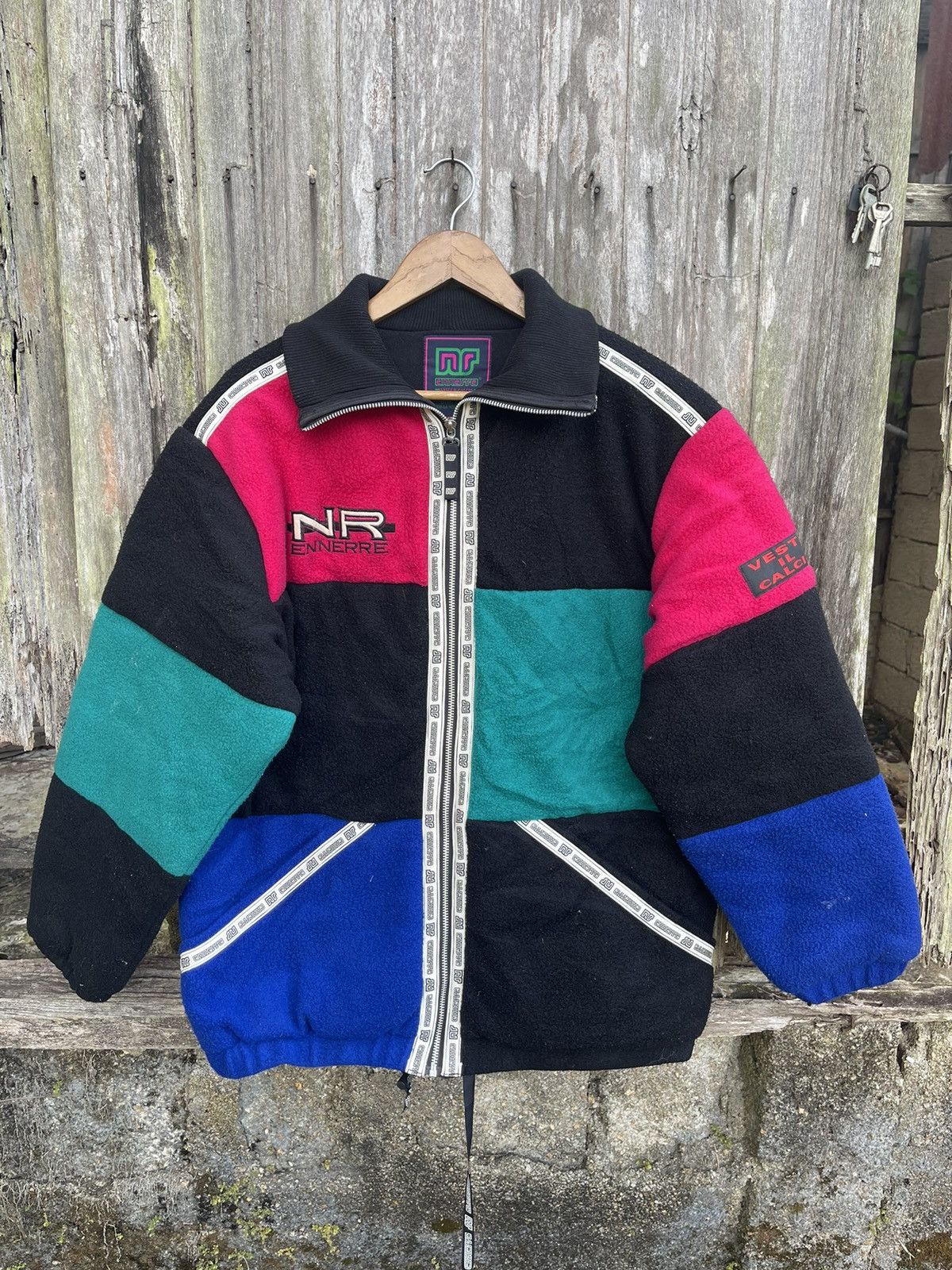 Vintage NR Ennerre Colorblock Fleece Jacket – Made in Italy