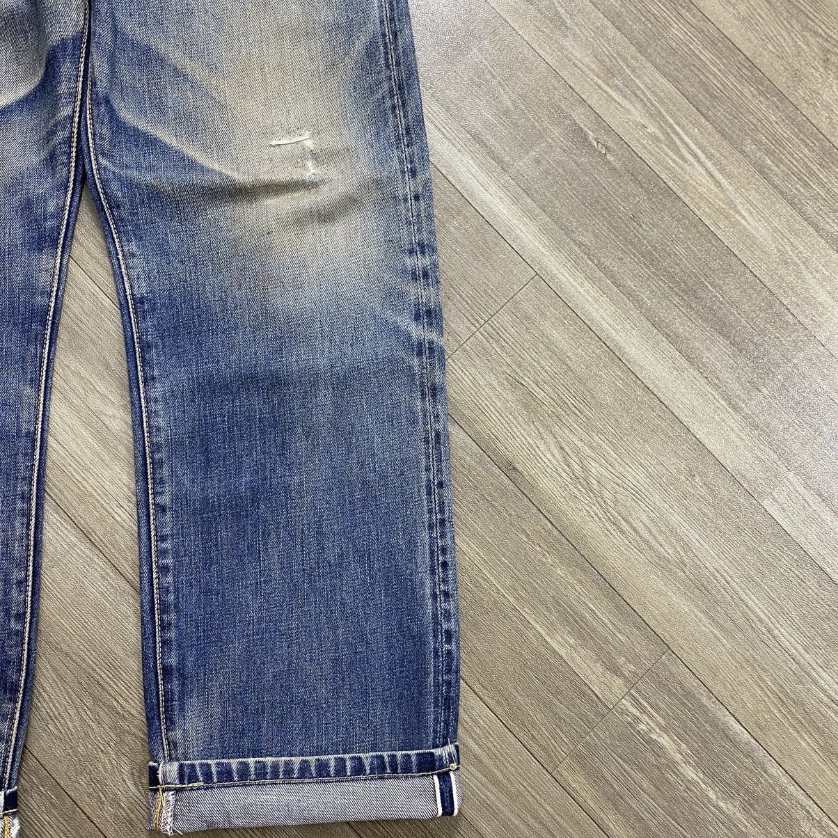 Levi's Vintage Clothing 1990s Vintage Levi’s LVC Big E Distressed Selvedge Denim Size US 29 - 7 Thumbnail