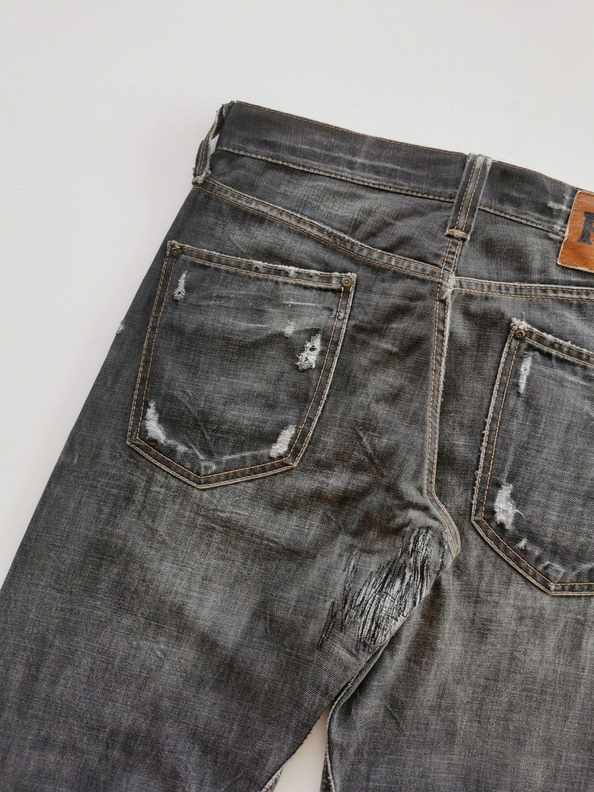 Replay Replay Rugged Vintage Washed Black Straight Fit Y2K Denim Size US 31 - 7 Thumbnail