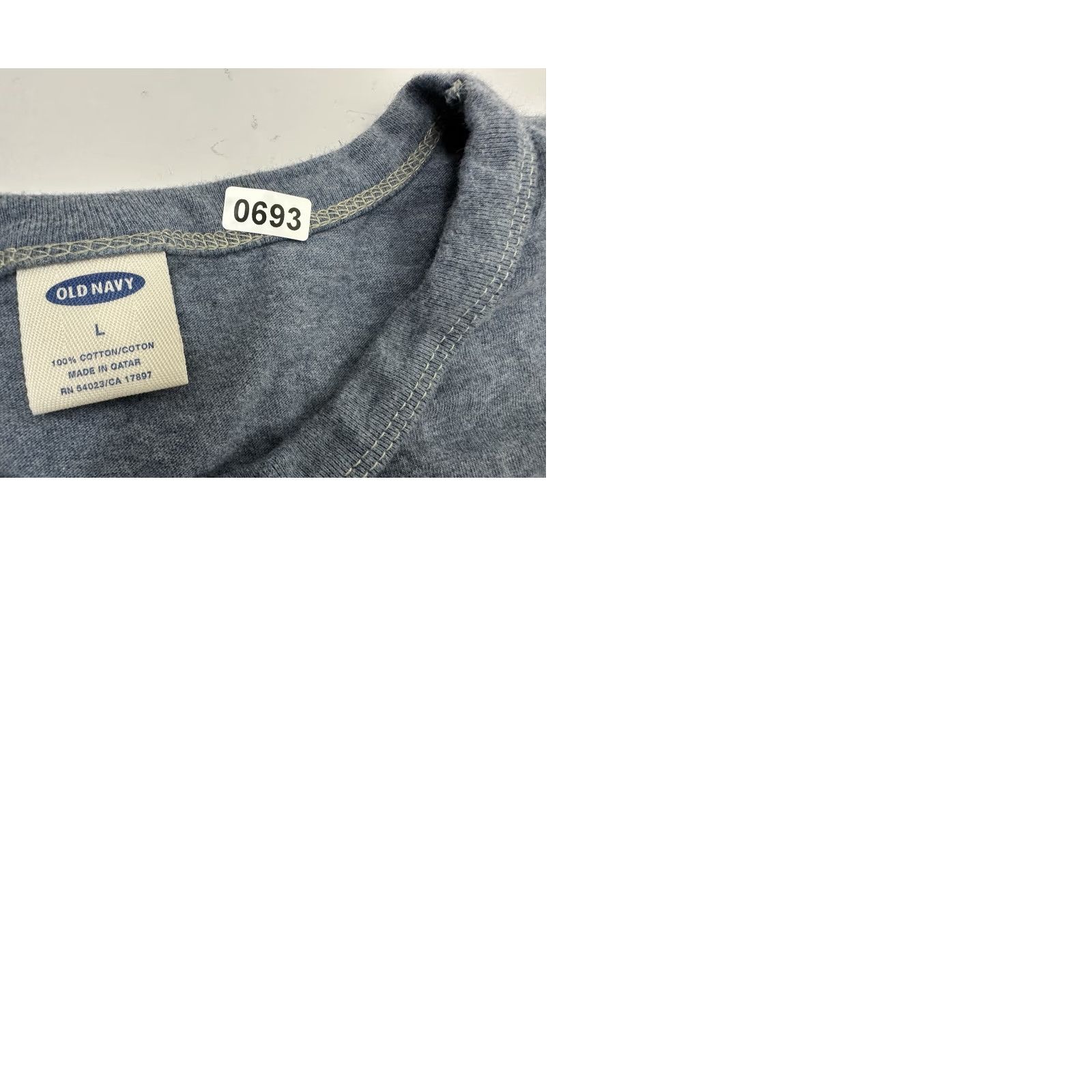Old Navy VINTAGE Old Navy Shirt Adult Large Heather Blue Minimal Y2K Cotton Midweight Blank Size US L / EU 52-54 / 3 - 9 Thumbnail